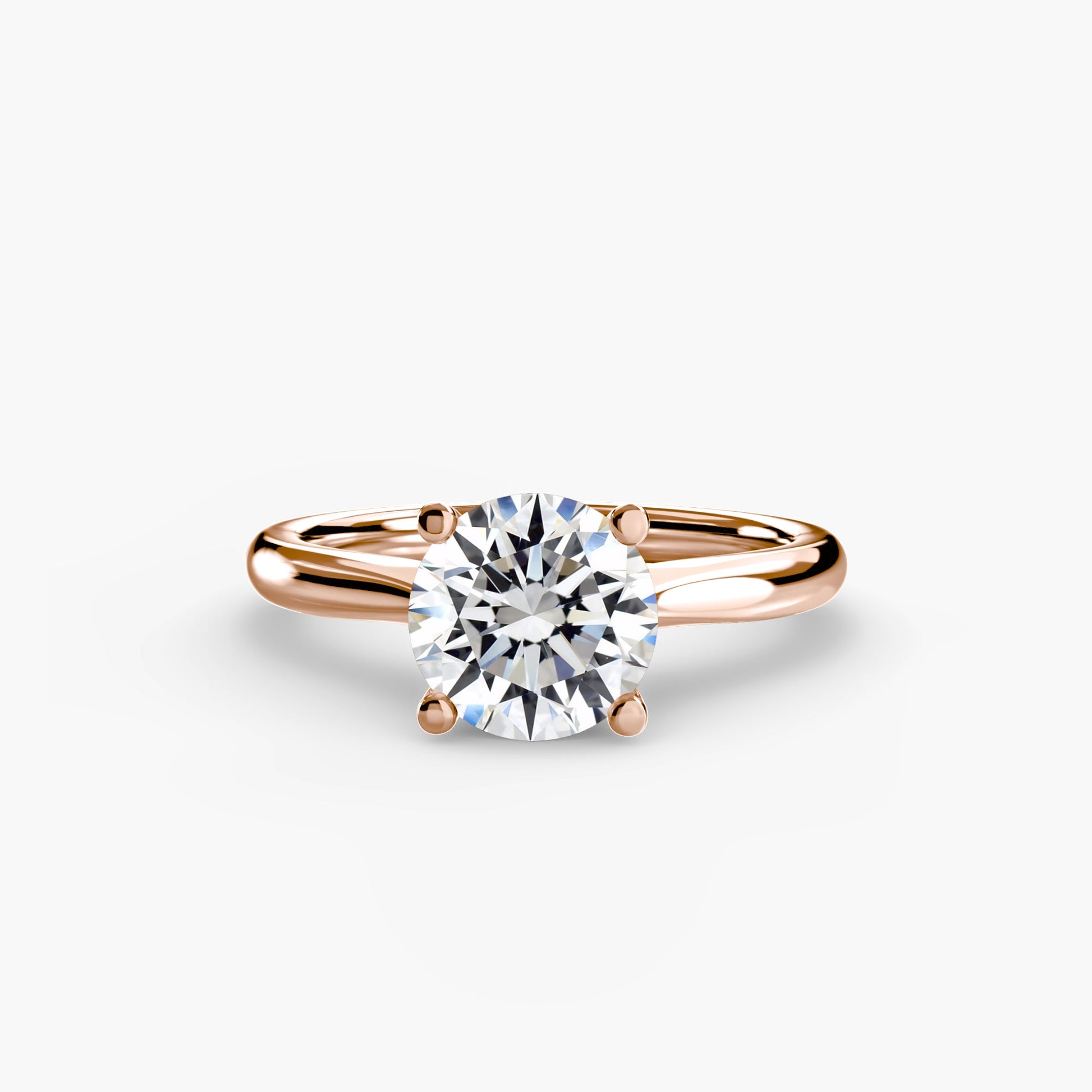 Strahlender Edler Diamant Setting Karat – Rückansicht