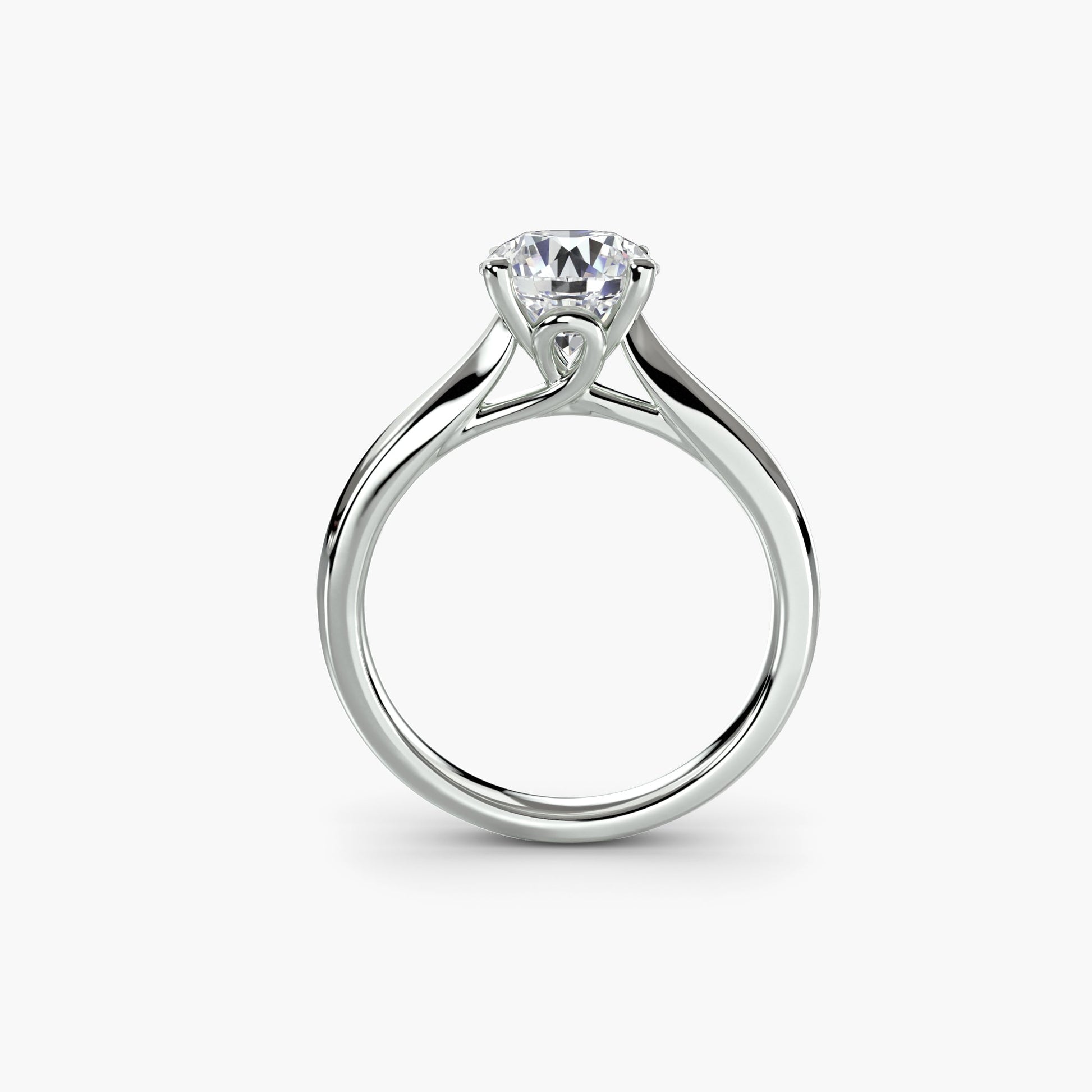 Strahlender Edler Diamant Setting Karat – Frontansicht