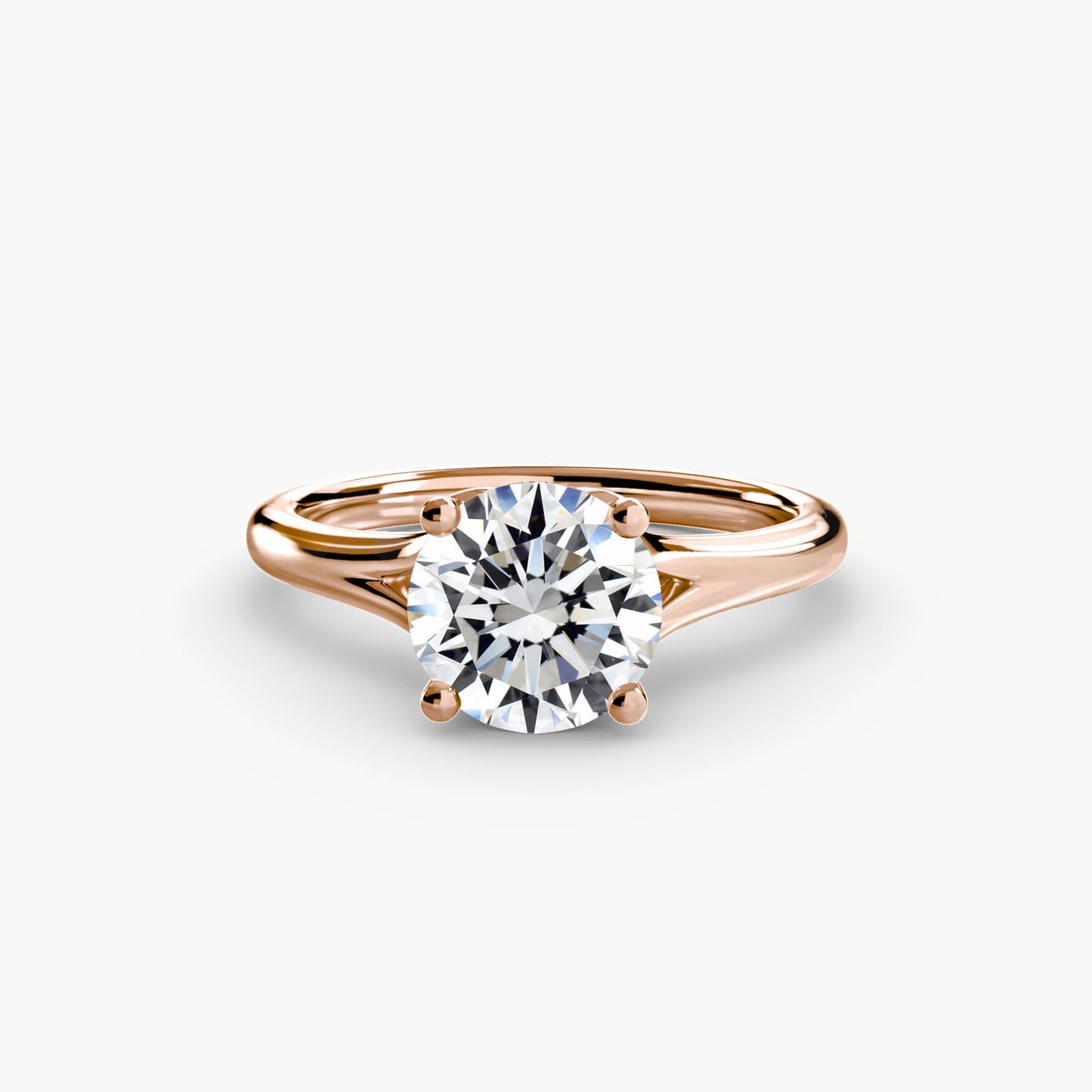 Brillant Setting in Gold – Schrägansicht