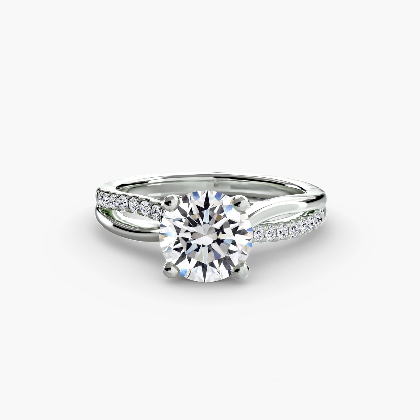 Brillantschliff Edelstein Ring in Gold – Detailansicht