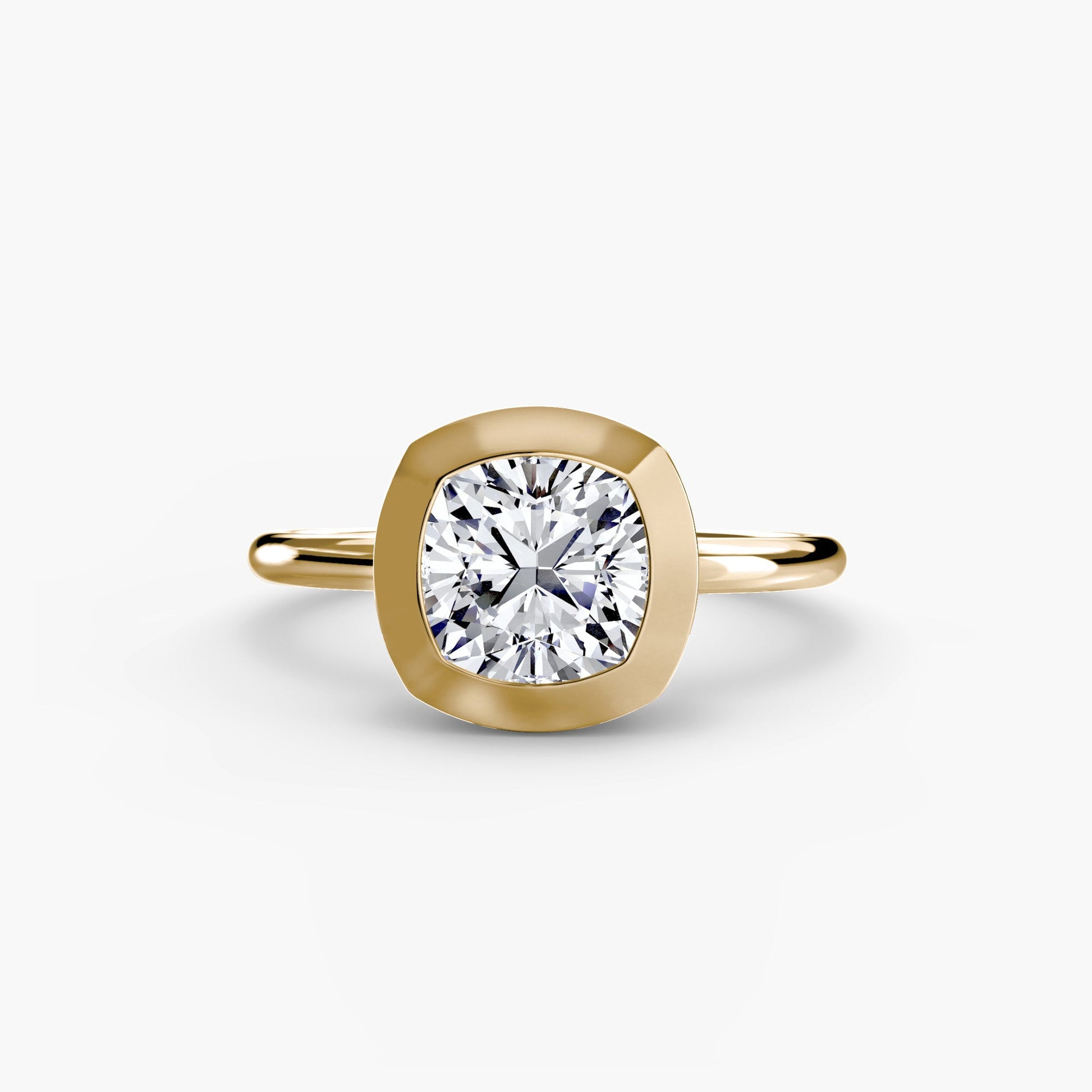 Edelstein Setting in Gold – Schrägansicht
