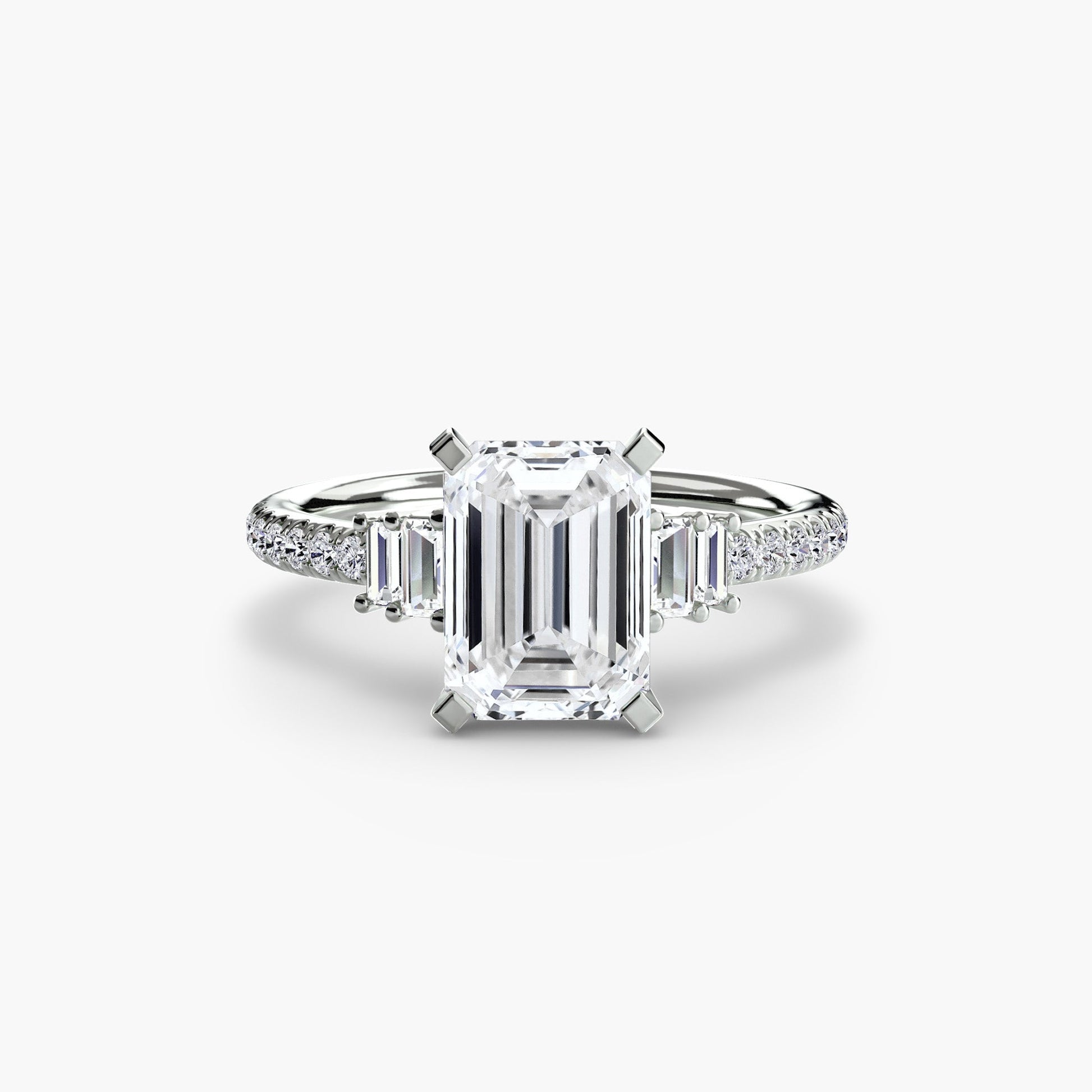 Brillantschliff Edelstein Ring in Gold – Rückansicht