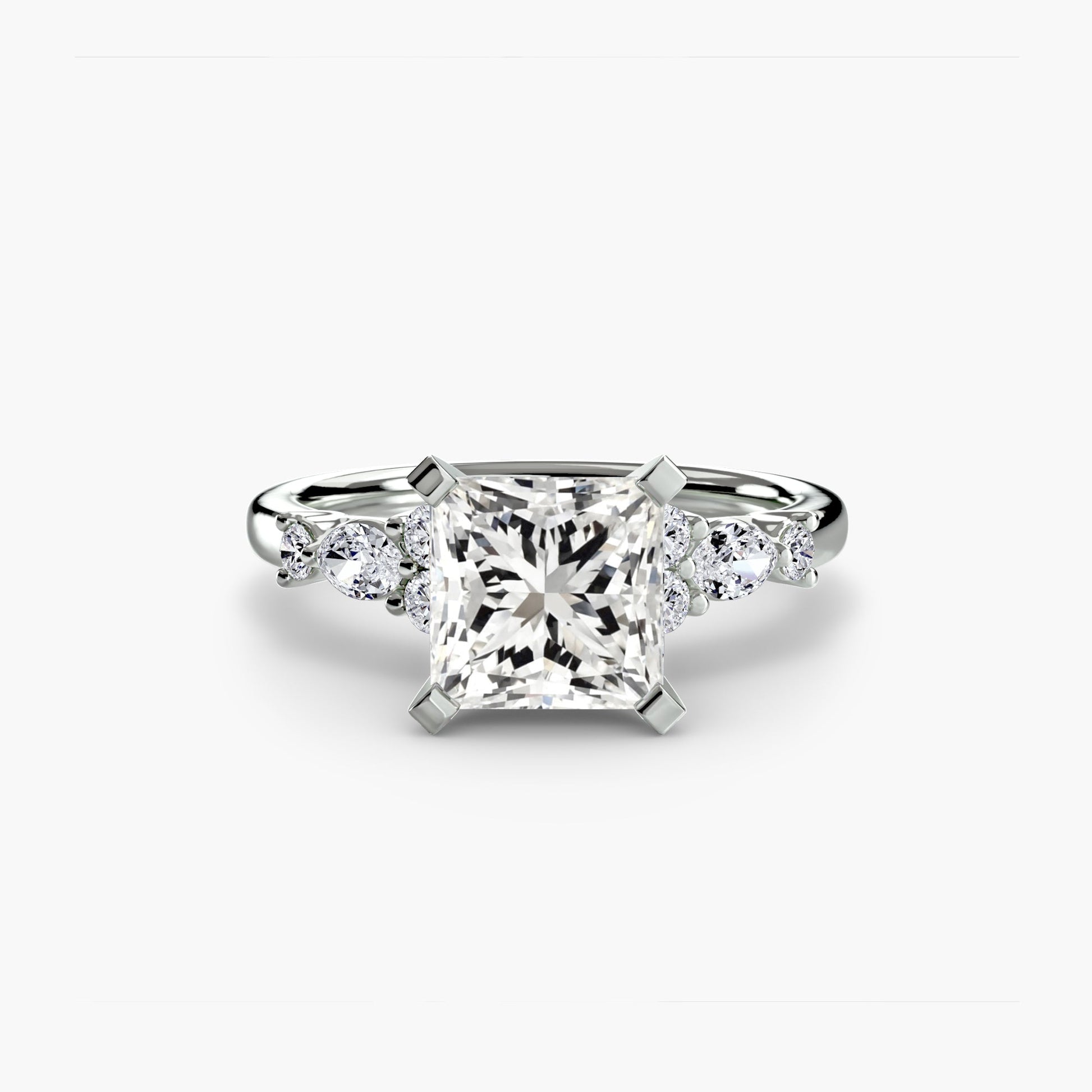 Schmuckstein Setting -Karat Gold – Seitenansicht