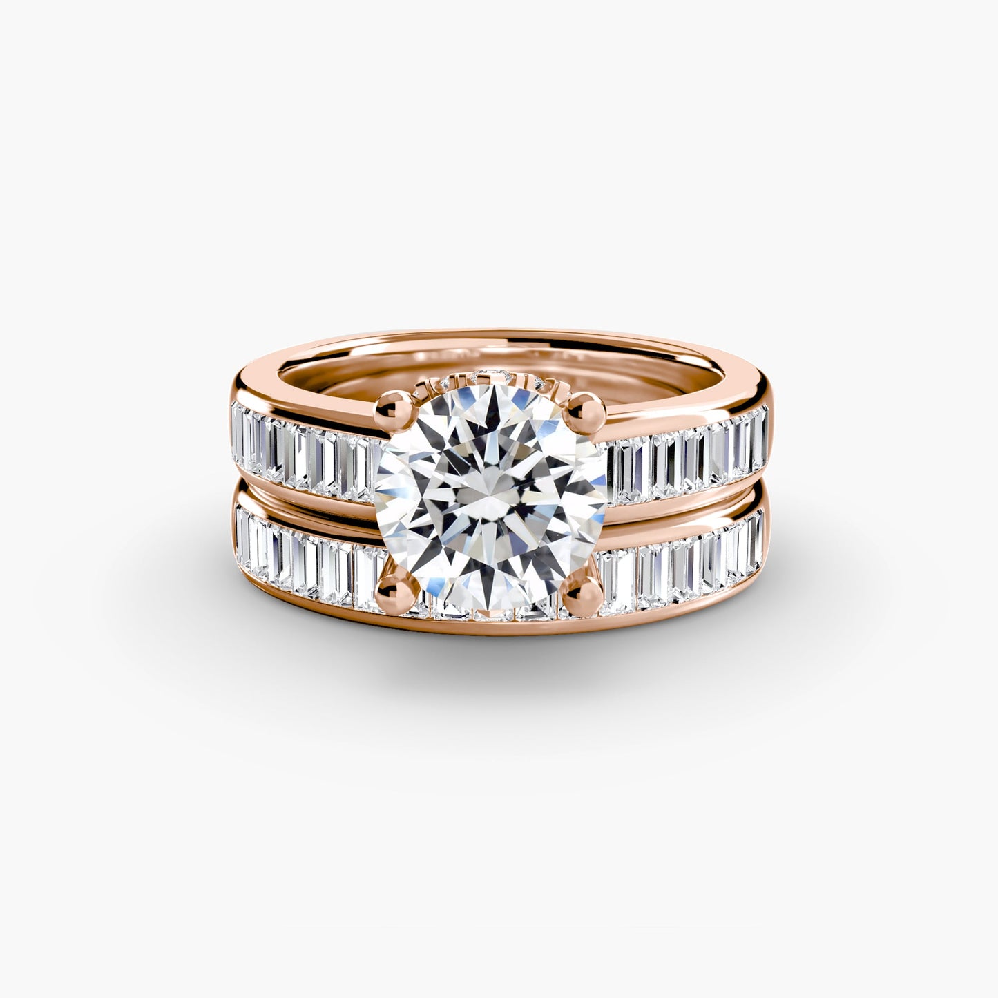Echter Edler Diamant Setting 1,08 Karat Gold – Schrägansicht