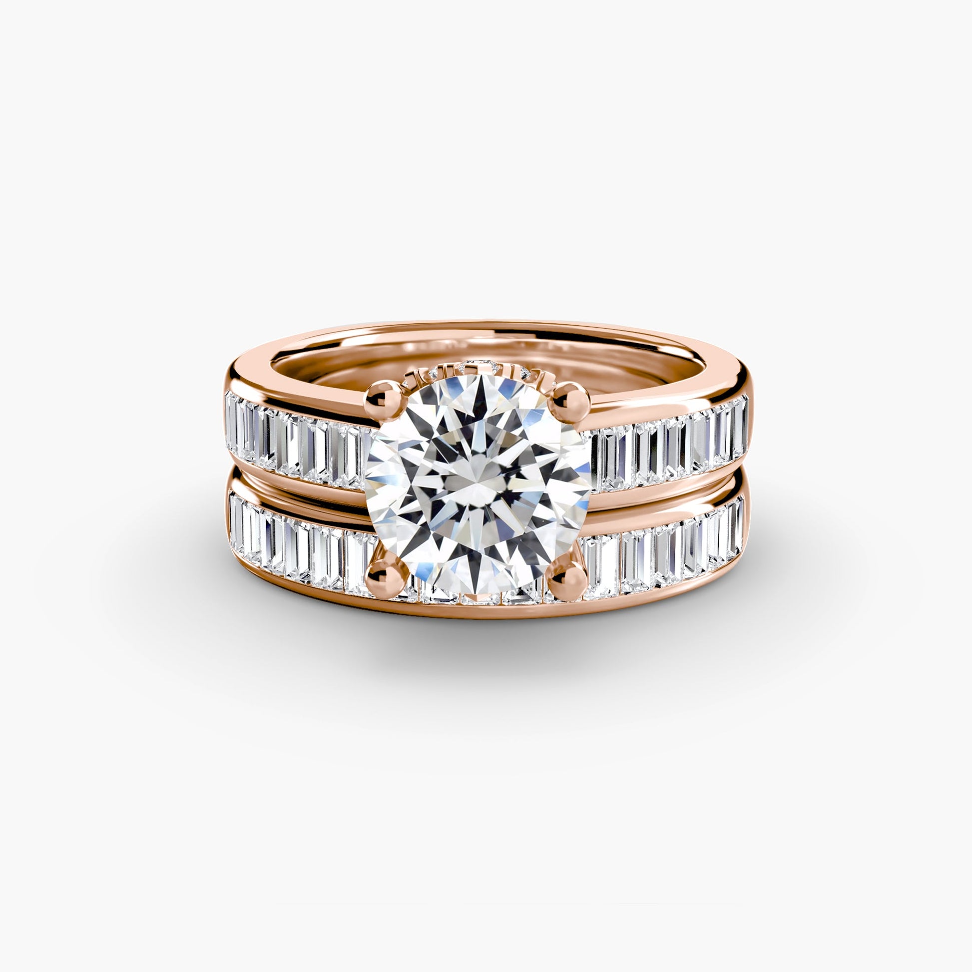 Echter Edler Diamant Setting 1,08 Karat Gold – Schrägansicht
