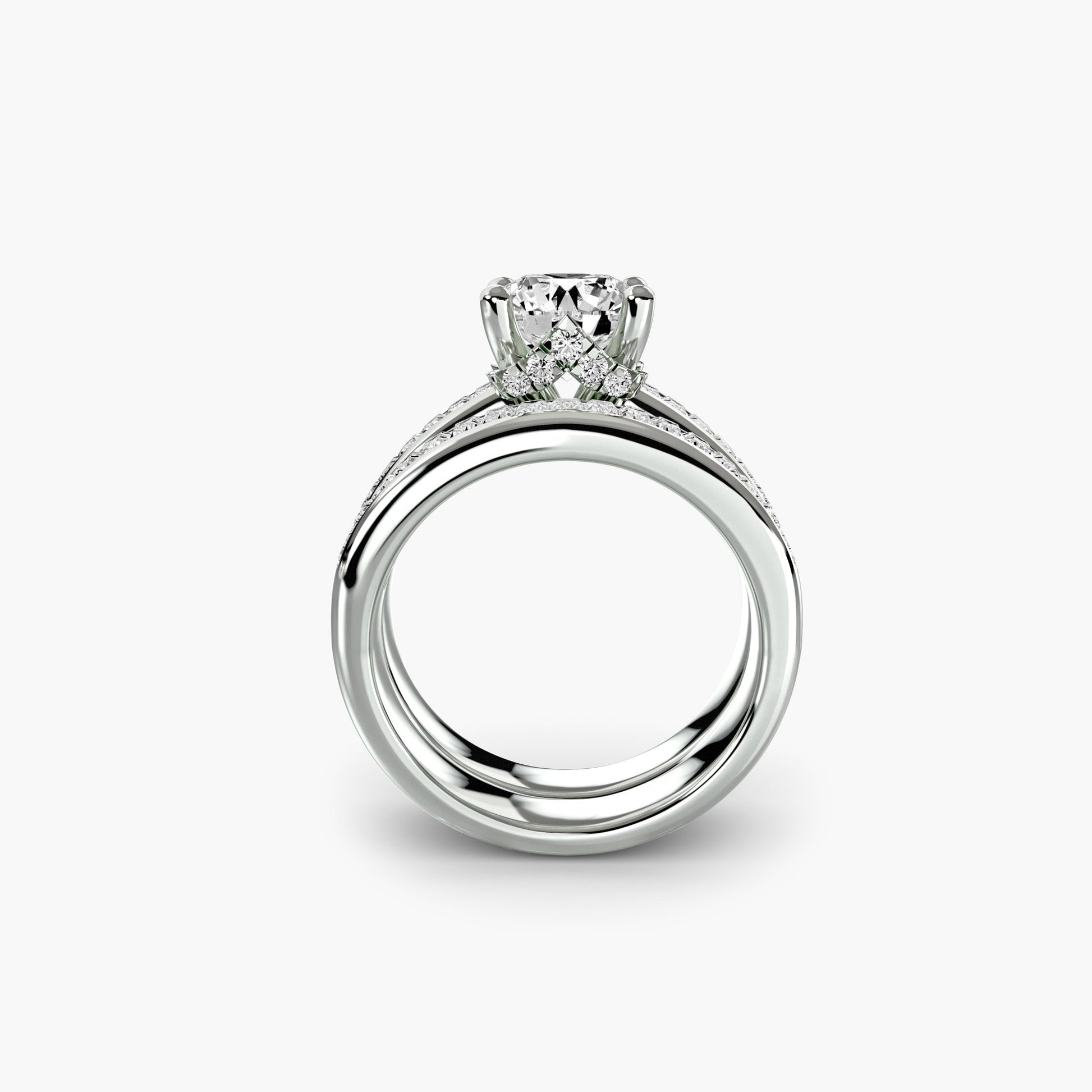 Edler Diamant Setting 1,08-Karat Gold – Frontansicht