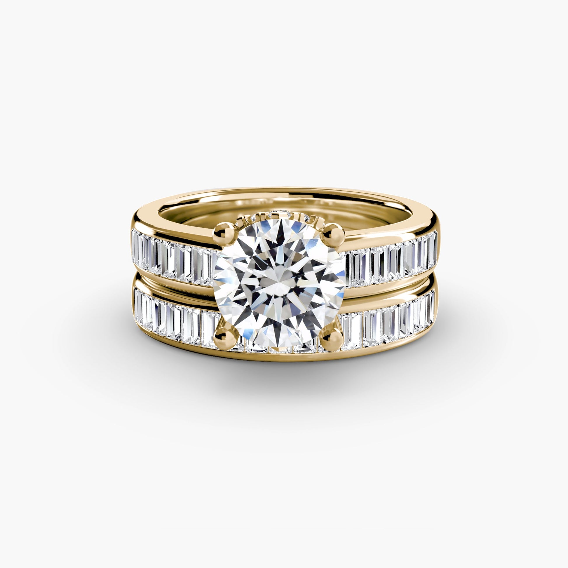 Handgemachter Edler Diamant Setting 1,08 Karat – Seitenansicht