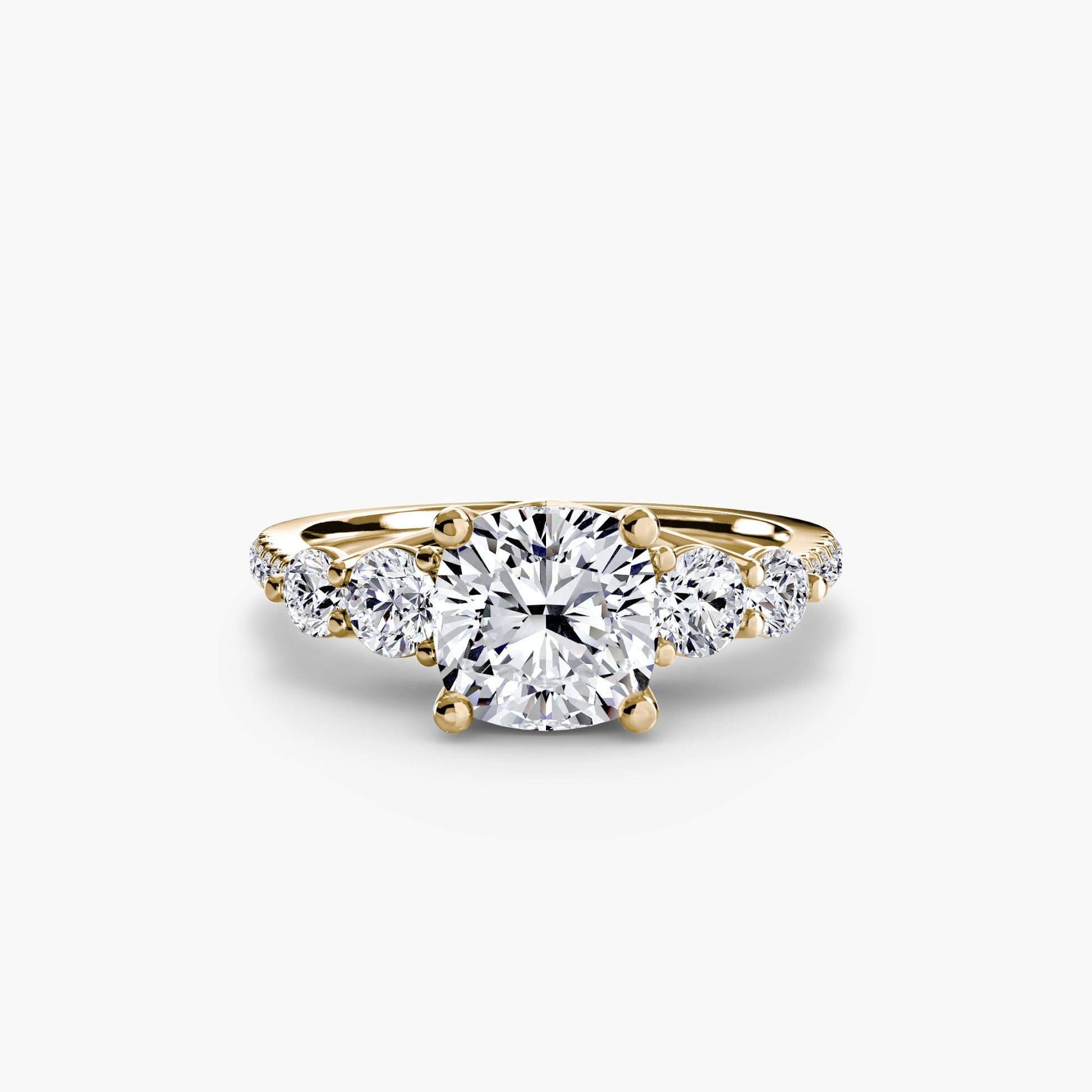 Setting Gold mit Brillant – Schrägansicht