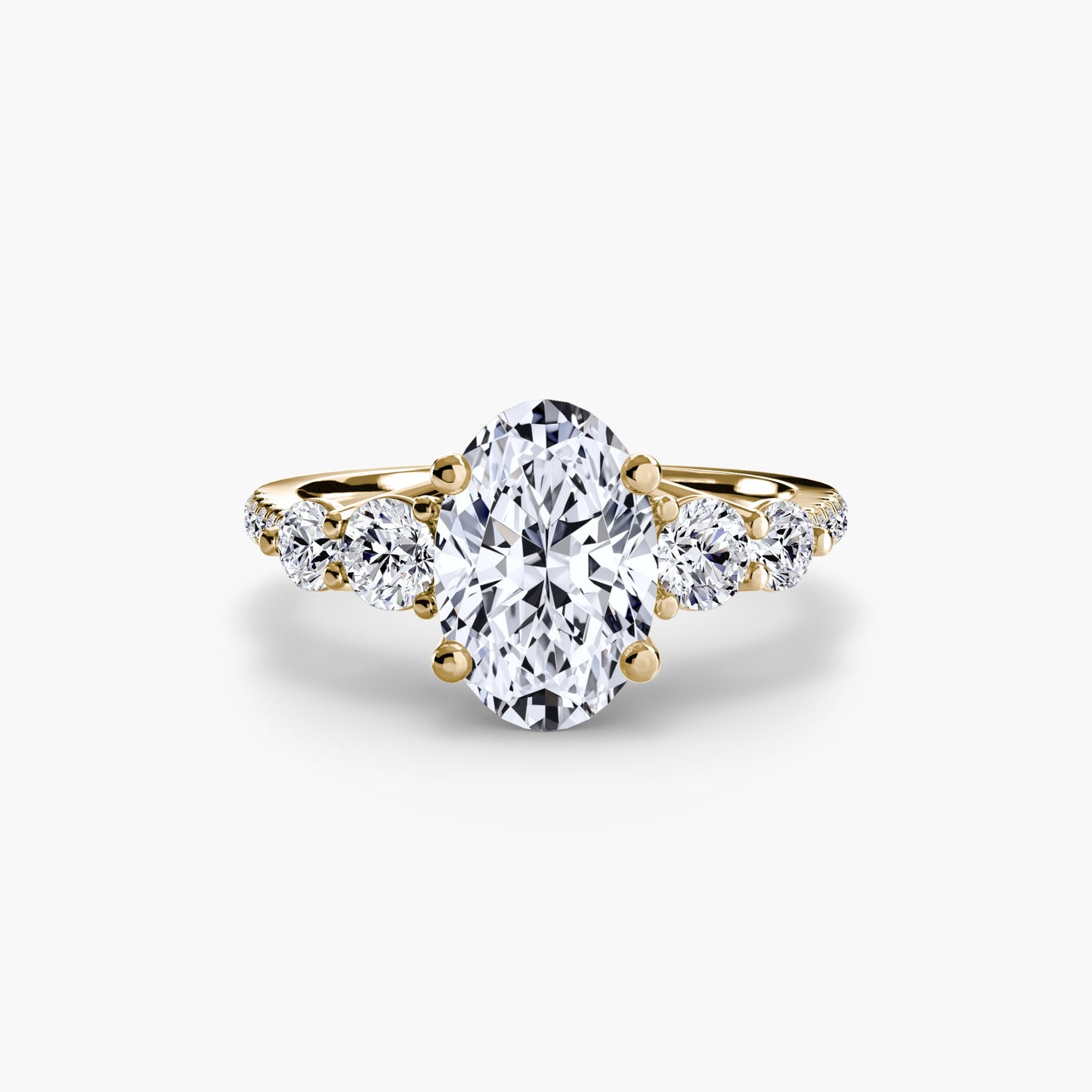 Authentischer Brillant Setting 0,49 Karat Gold – Profilansicht