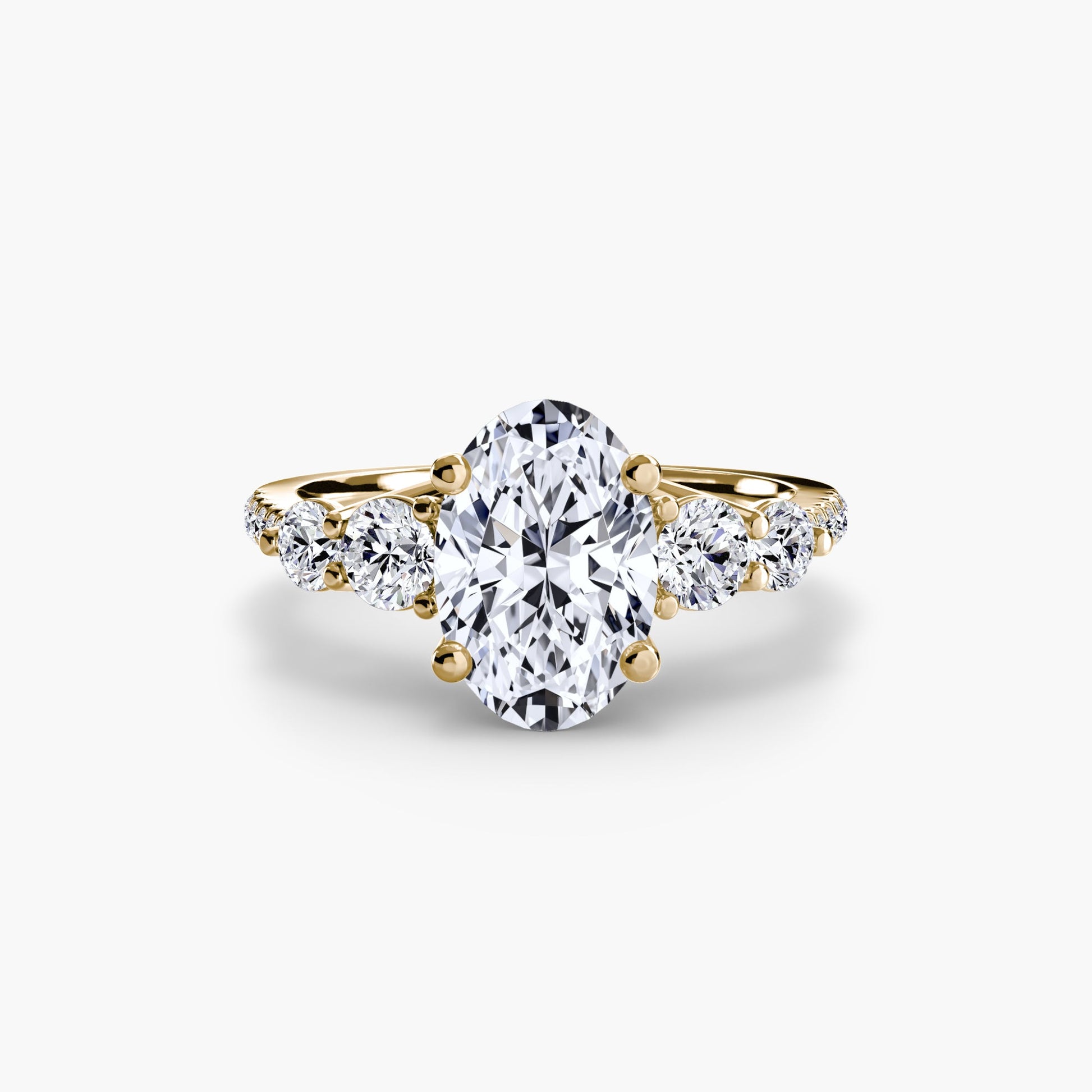 Authentischer Brillant Setting 0,49 Karat Gold – Profilansicht