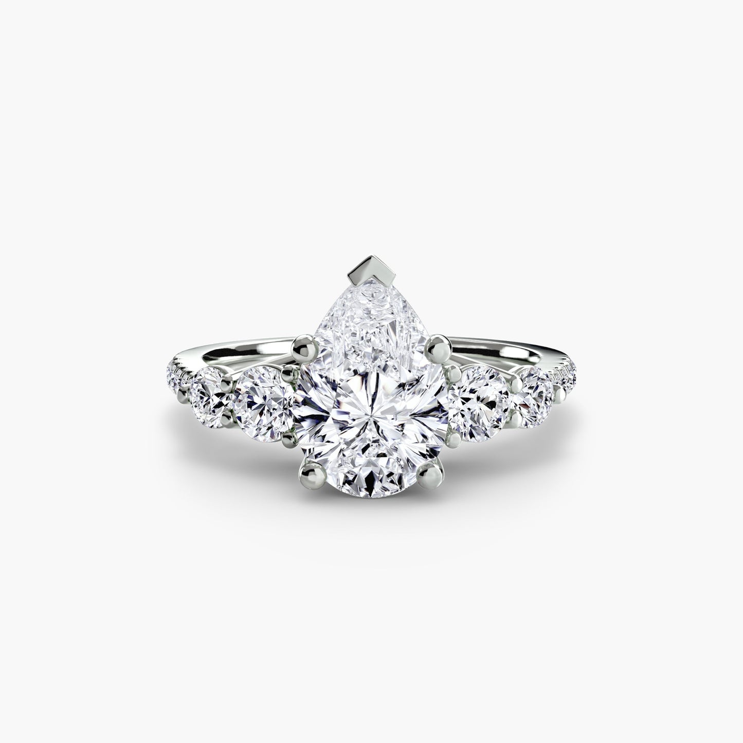 Brillantschliff Brillant Ring in Gold – Draufsicht