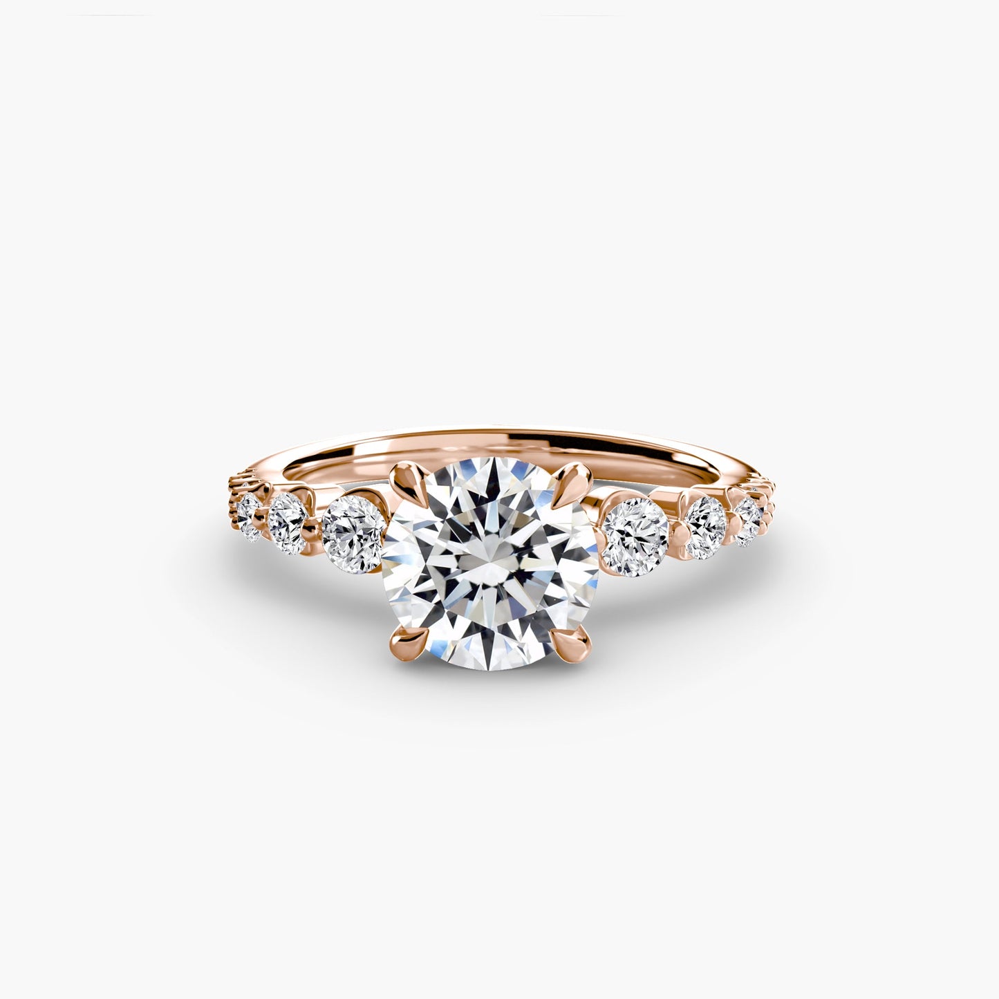Stilvoller Diamant Setting 0,45 Karat – Schrägansicht
