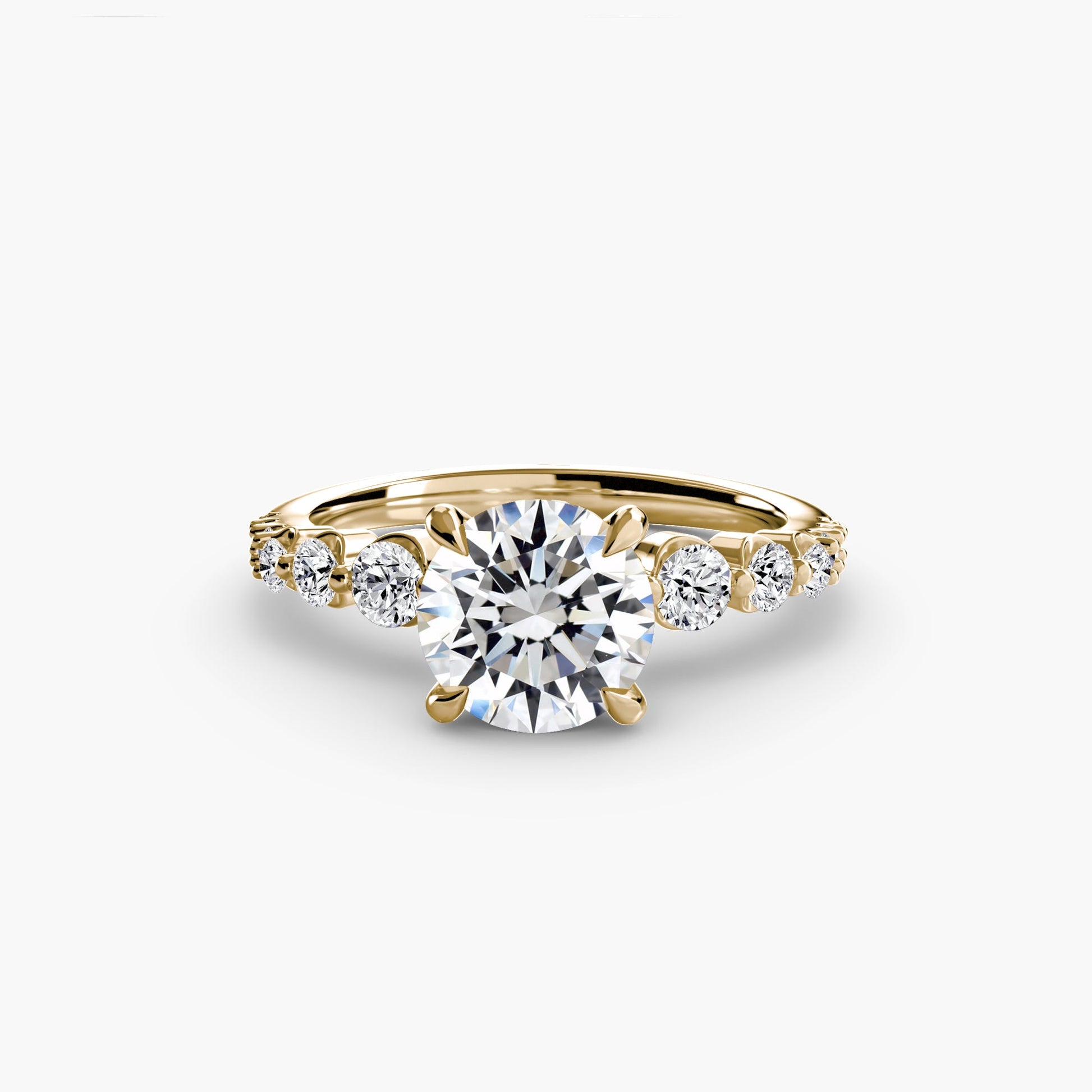Brillantschliff Diamant Ring in Gold – Seitenansicht