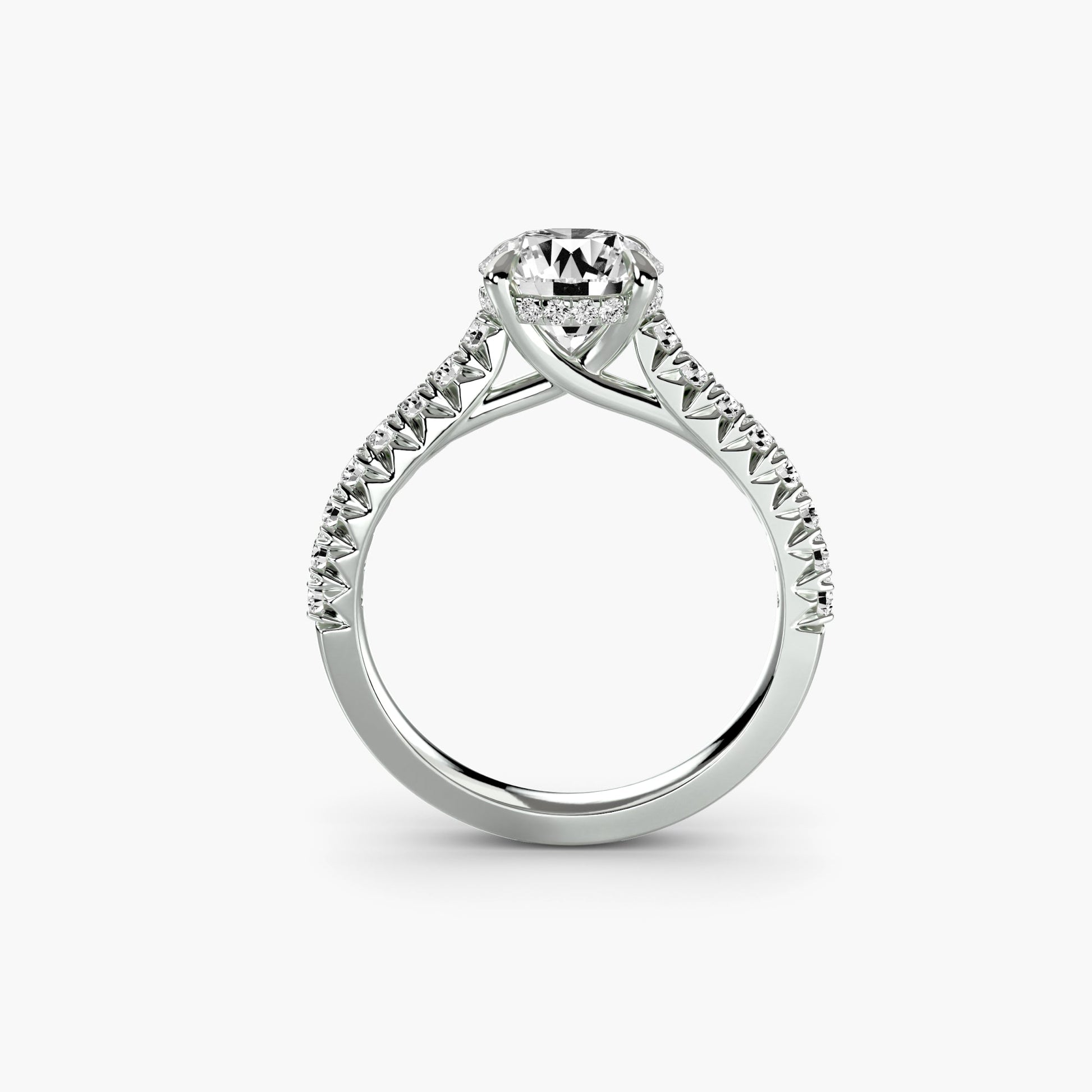 Edelstein Setting -Karat Gold – Frontansicht