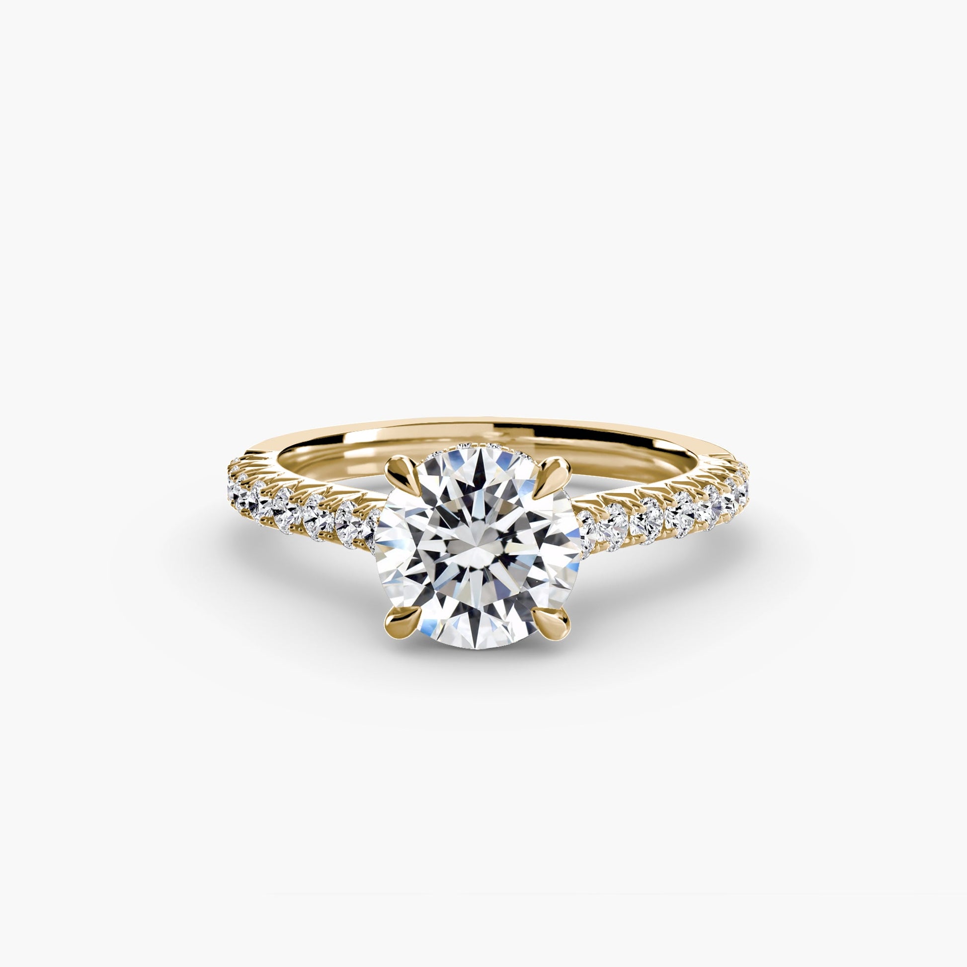 Authentischer Edelstein Setting Karat Gold – Seitenansicht