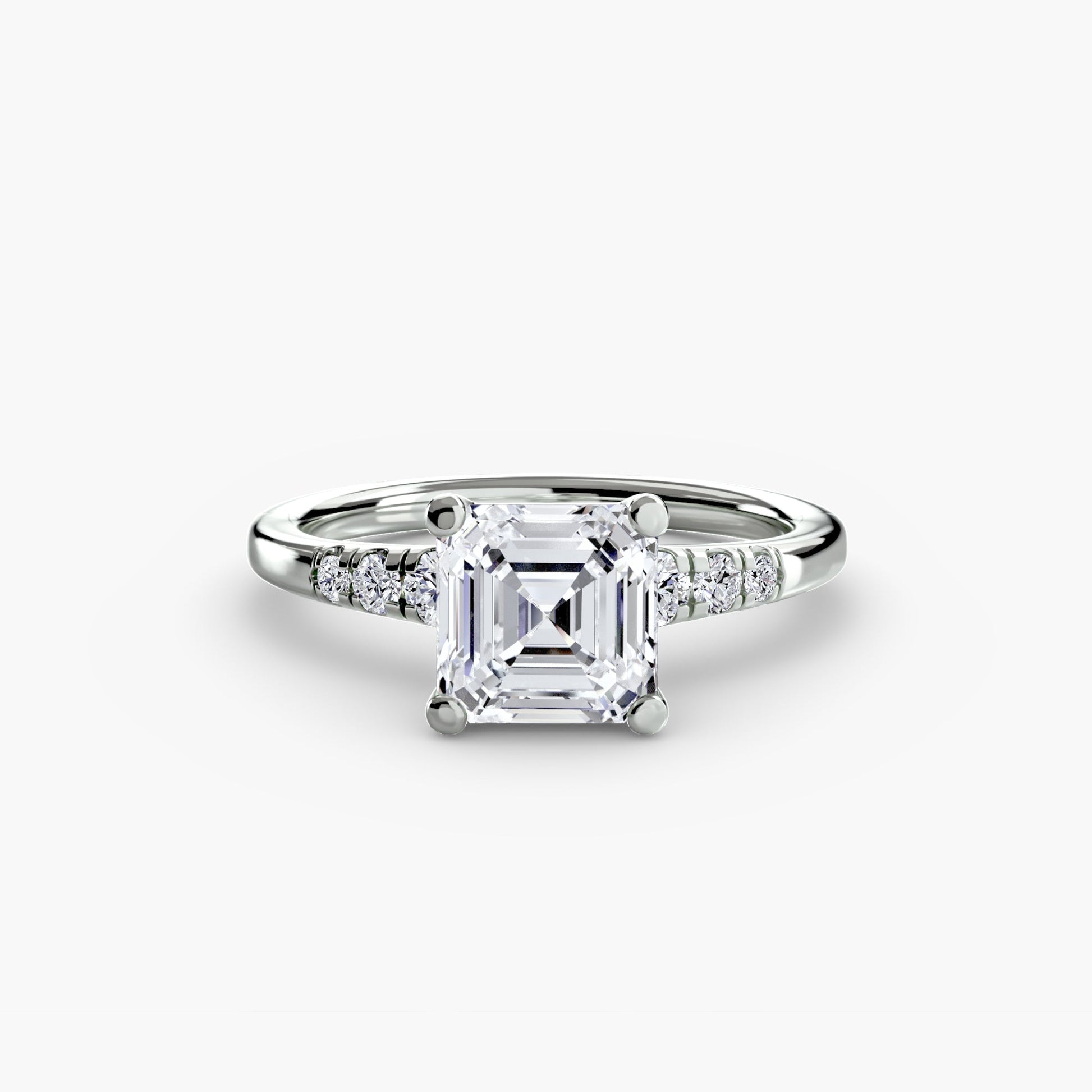 Brillantschliff Schmuckstein Ring in Gold – Nahaufnahme