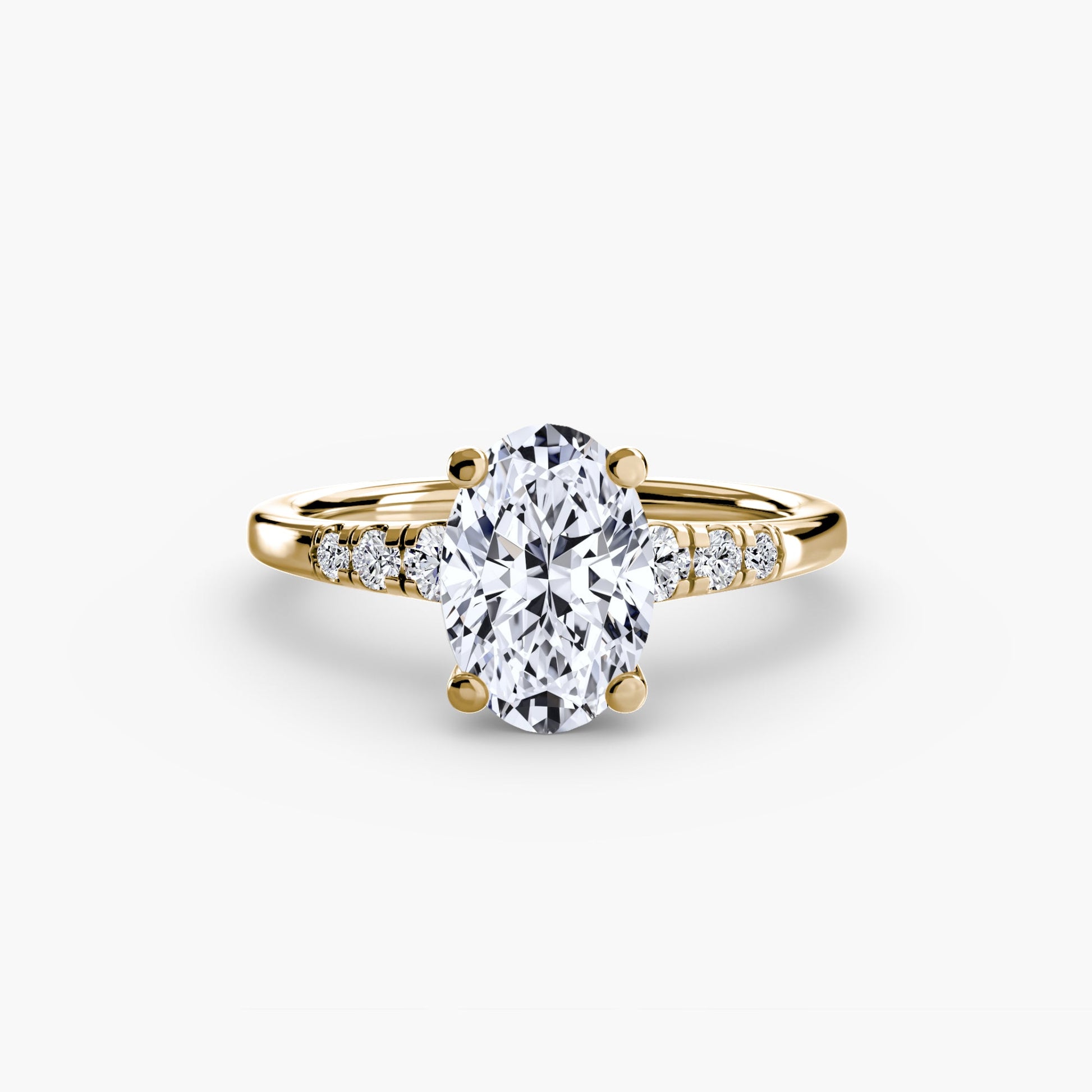 Authentischer Schmuckstein Setting Karat Gold – Profilansicht