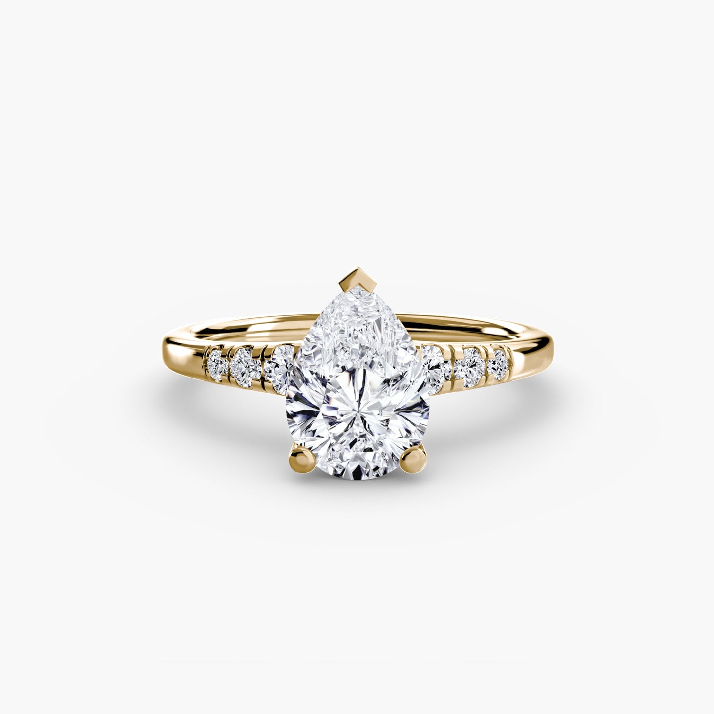 Schmuckstein Setting -Karat Gold – Draufsicht