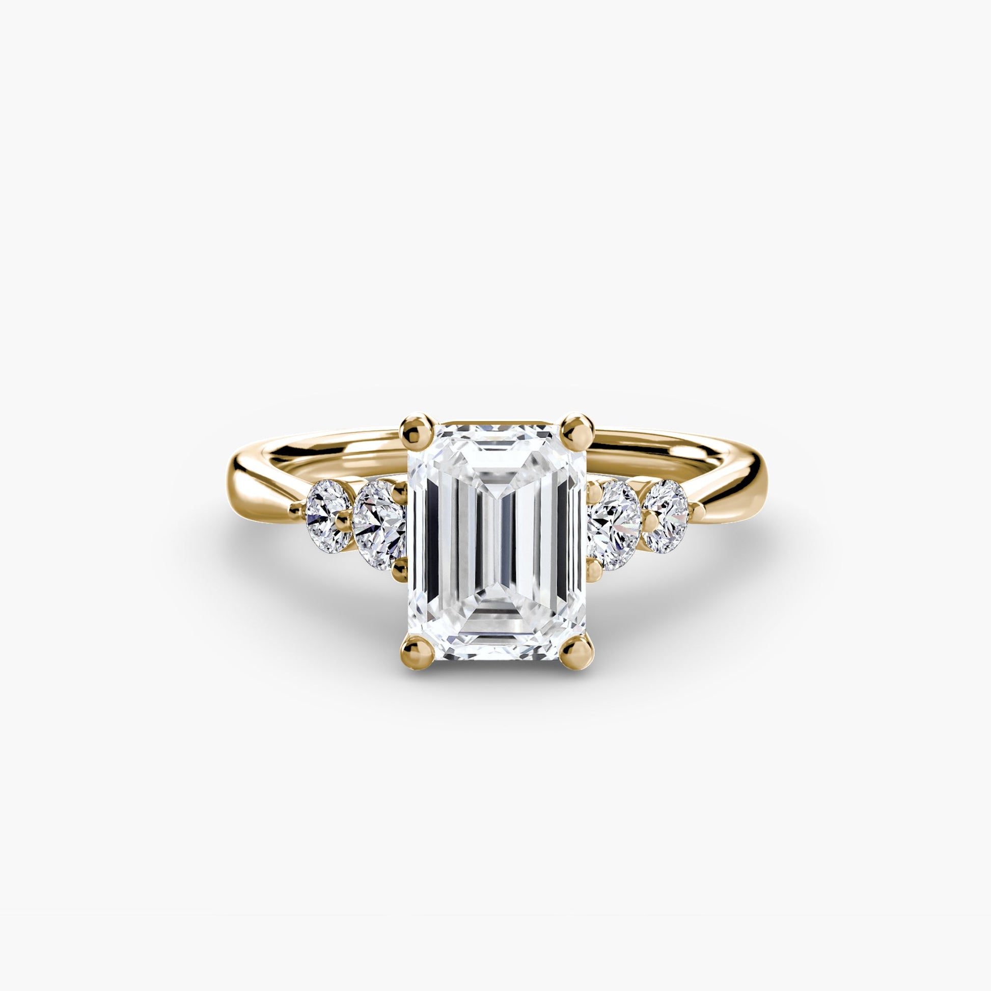 Edelstein Rund-Brillant Setting in Gold – Rückansicht