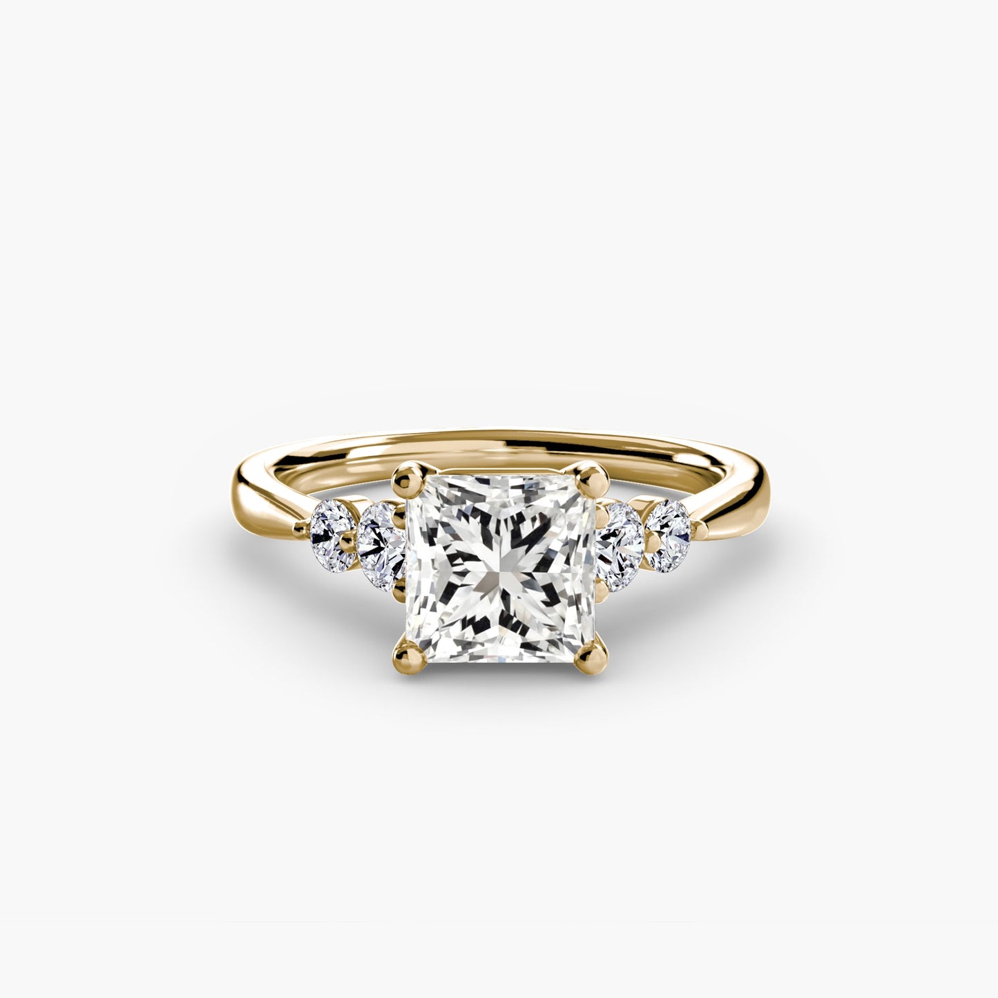 Erdgewonnener Edelstein Setting Karat Gold – Seitenansicht