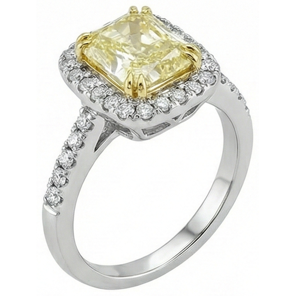 echter radiant saphir 2.00Karat ring Detailansicht