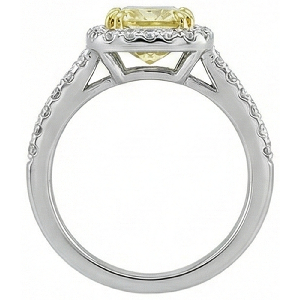 echter radiant saphir 2.00Karat ring Draufsicht