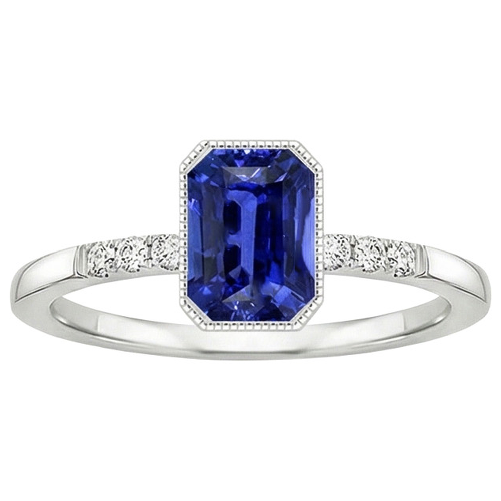 echter radiant diamant 3.50Karat ring Detailansicht