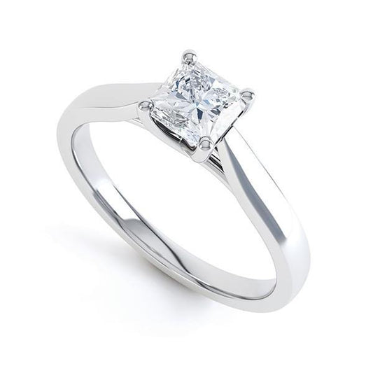 Radiant Cut Solitaire 1,10 Karat Natürliche Diamant Ehering Weißgold 14K