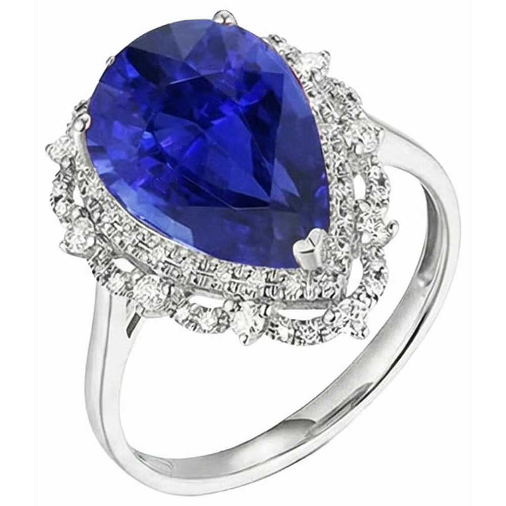echter round diamant 3.50Karat ring Draufsicht