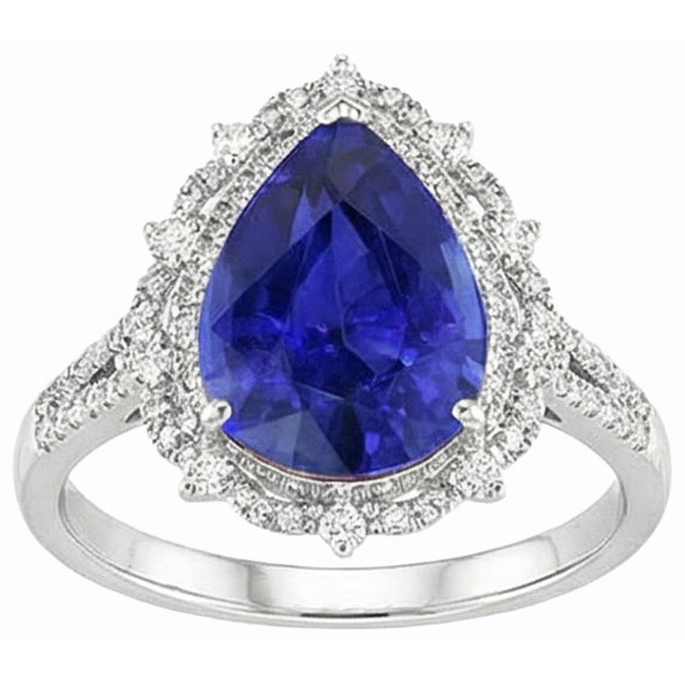 echter round diamant 3.50Karat ring Profilansicht
