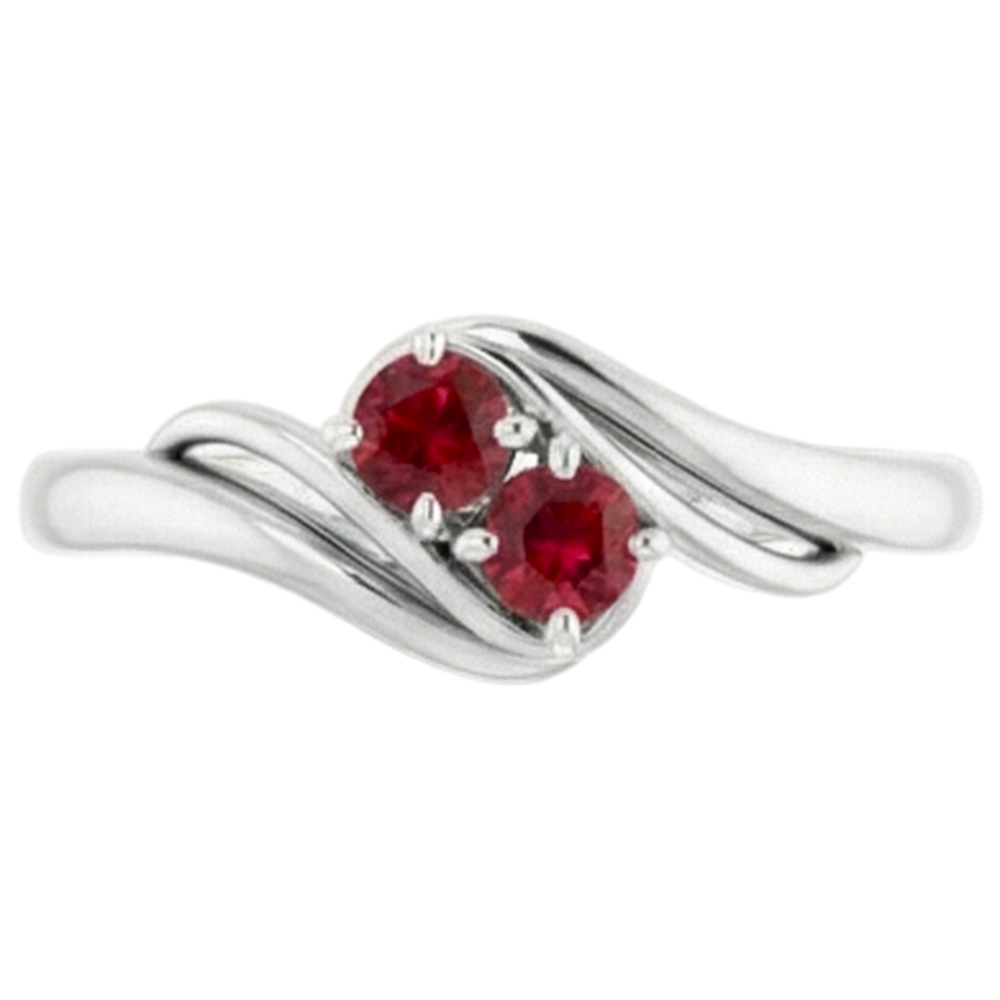echter round rubin 0.50Karat ring Detailansicht
