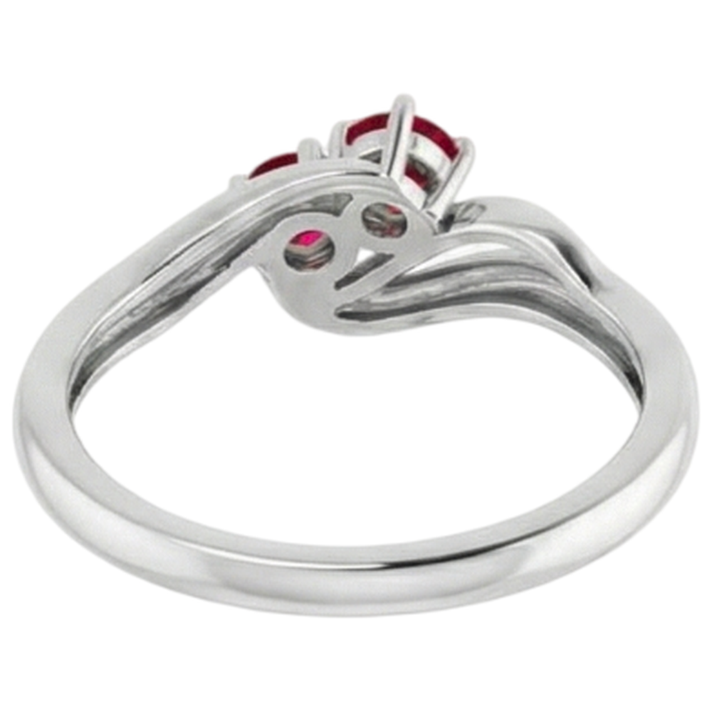 echter round rubin 0.50Karat ring Profilansicht