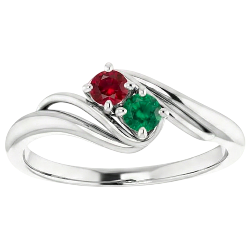 echter round rubin 0.50Karat ring Draufsicht