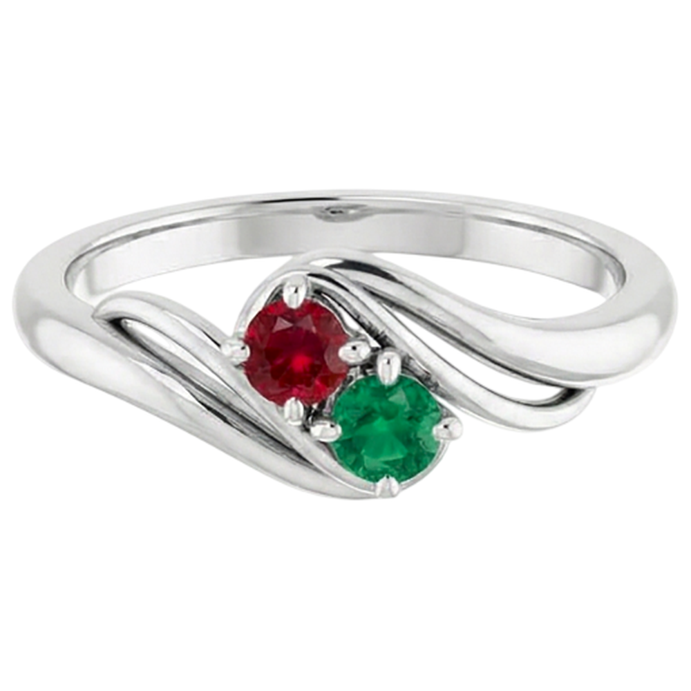 echter round rubin 0.50Karat ring Profilansicht