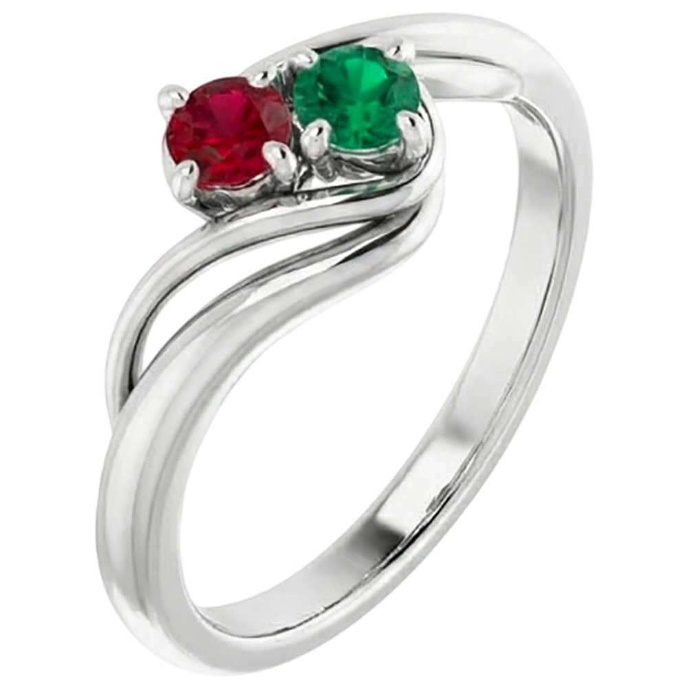 echter round rubin 0.50Karat ring auf Weiß