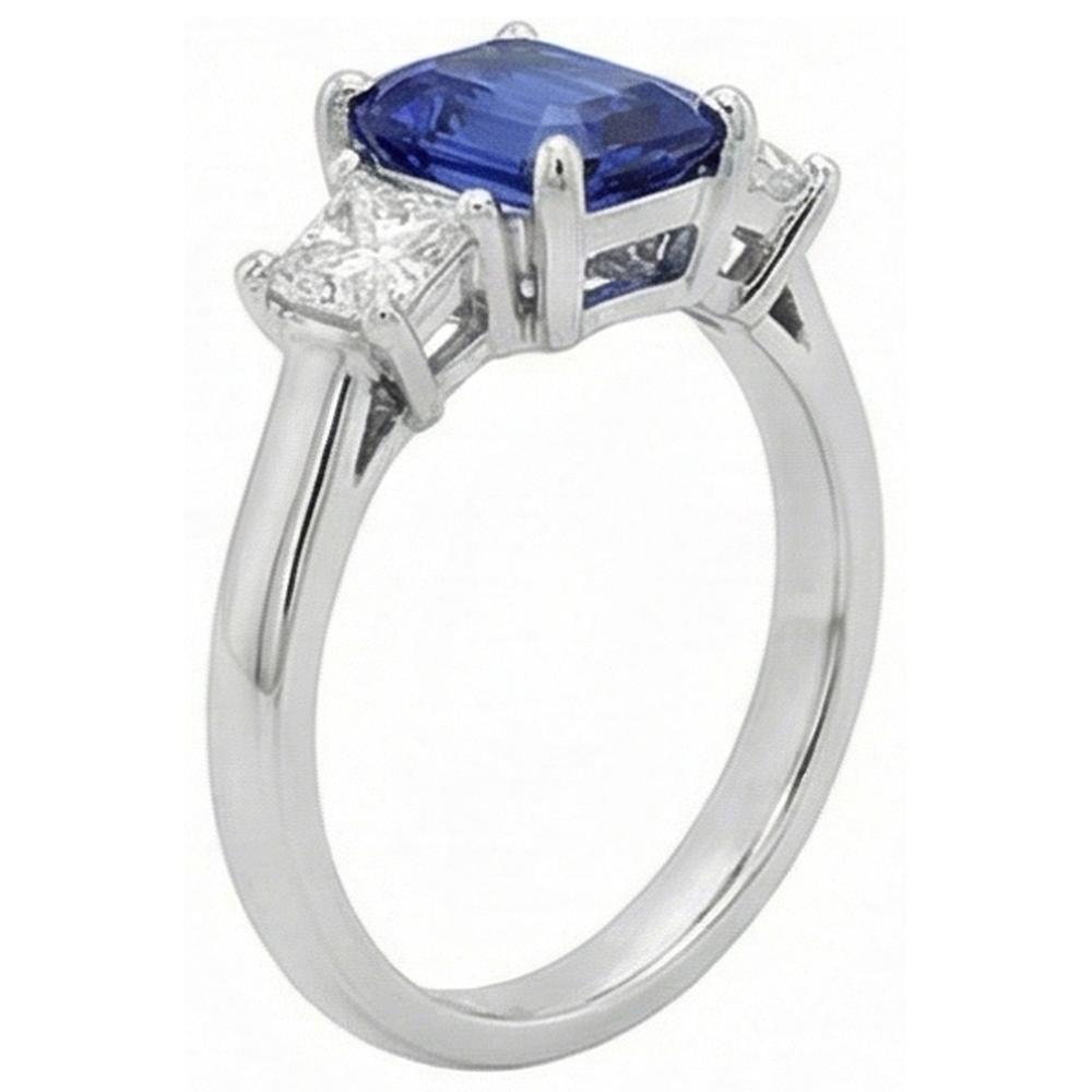 echter baguette diamant 2Karat ring Detailansicht