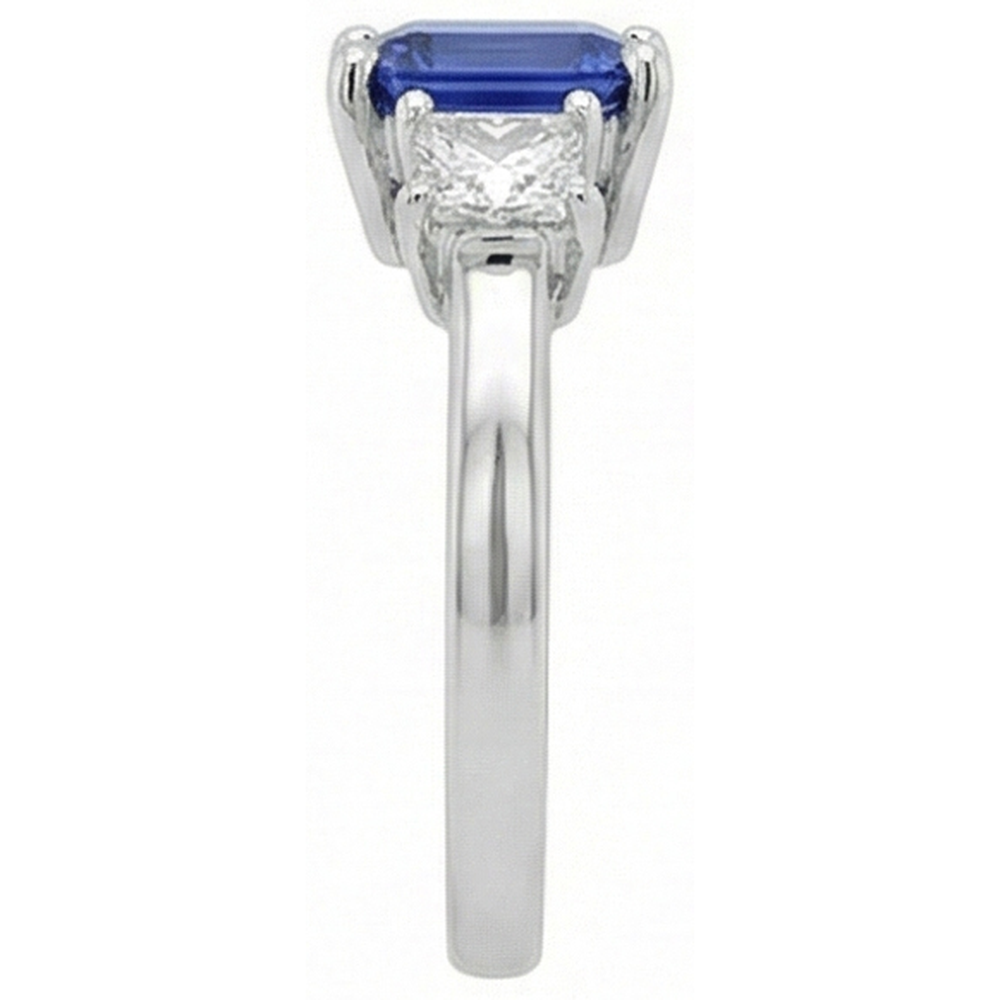 echter baguette diamant 2Karat ring Draufsicht