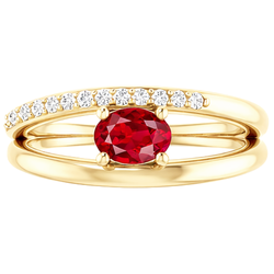 Echter Rubin Ring 14 Karat