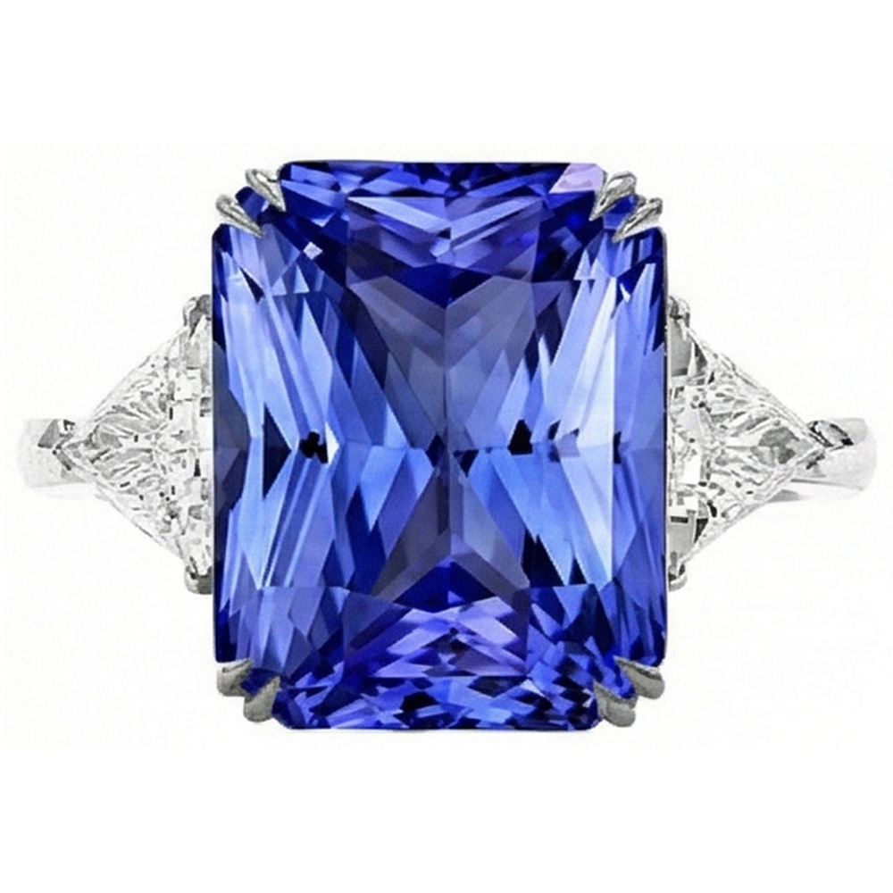 echter round diamant 5.50Karat ring Seitenansicht