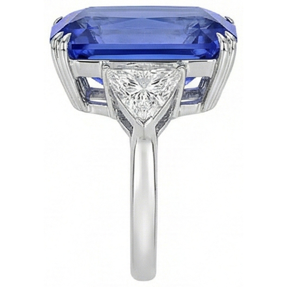 echter round diamant 5.50Karat ring Draufsicht