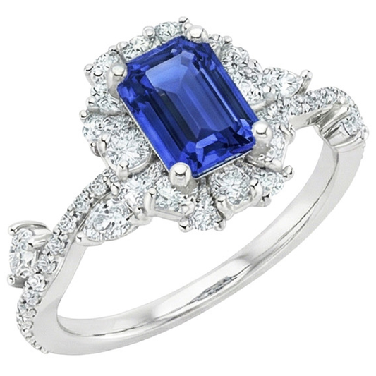 echter round diamant 5Karat ring Seitenansicht