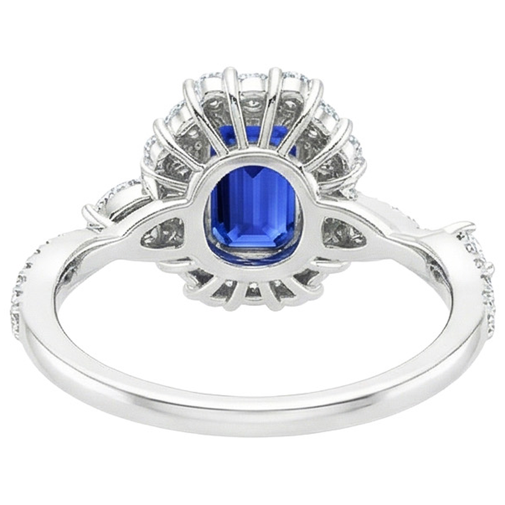 echter round diamant 5Karat ring Detailansicht
