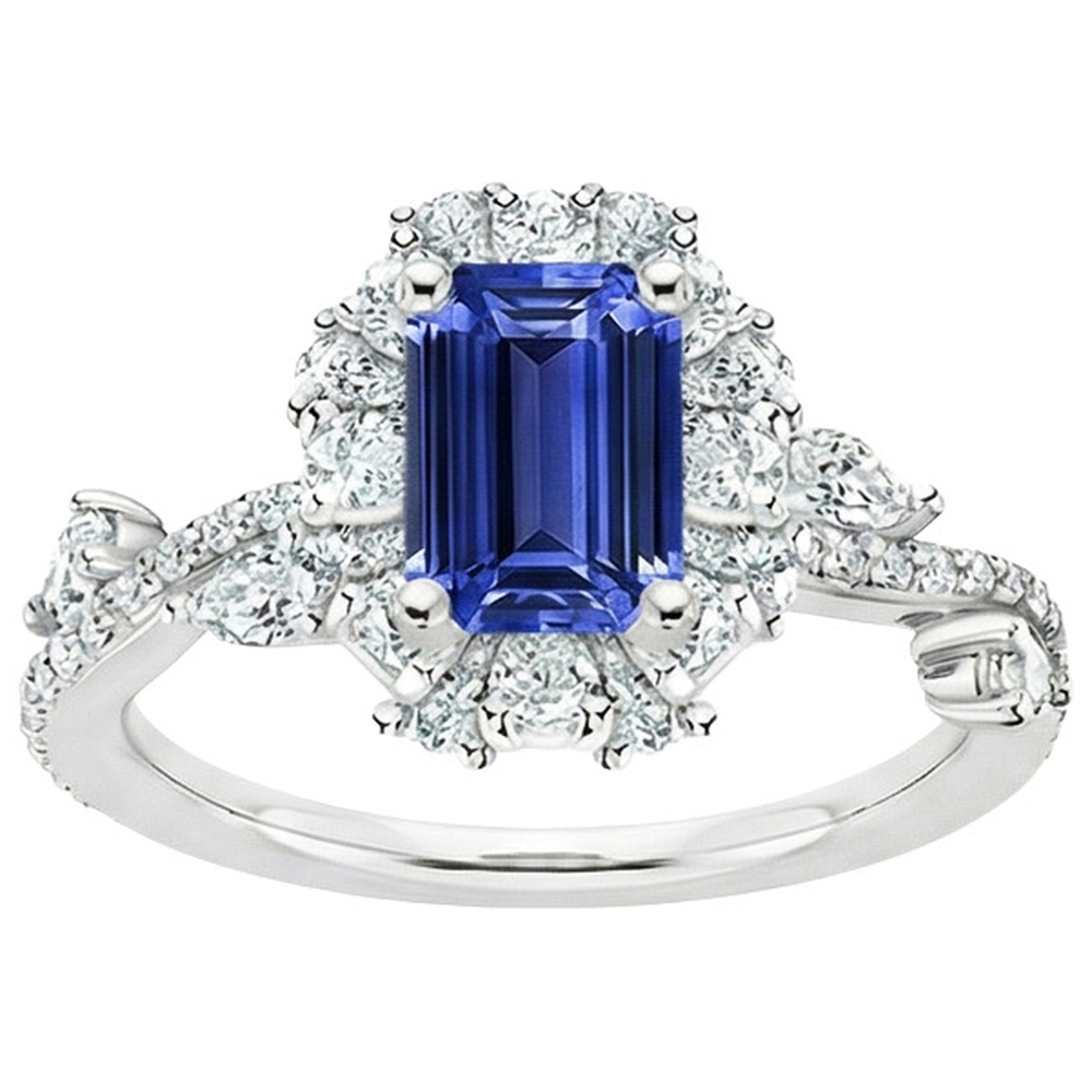 echter round diamant 5Karat ring Draufsicht