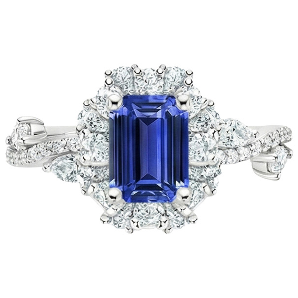 echter round diamant 5Karat ring Profilansicht