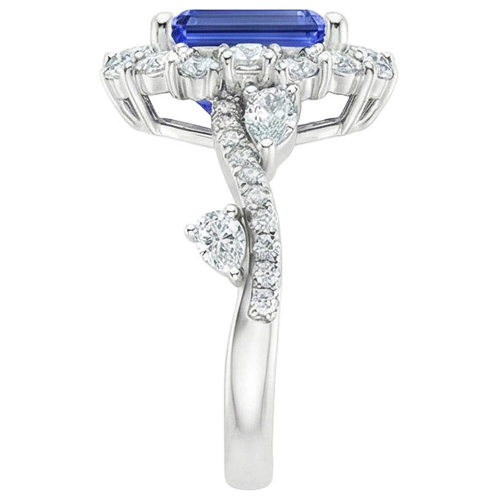 echter round diamant 5Karat ring auf Weiß