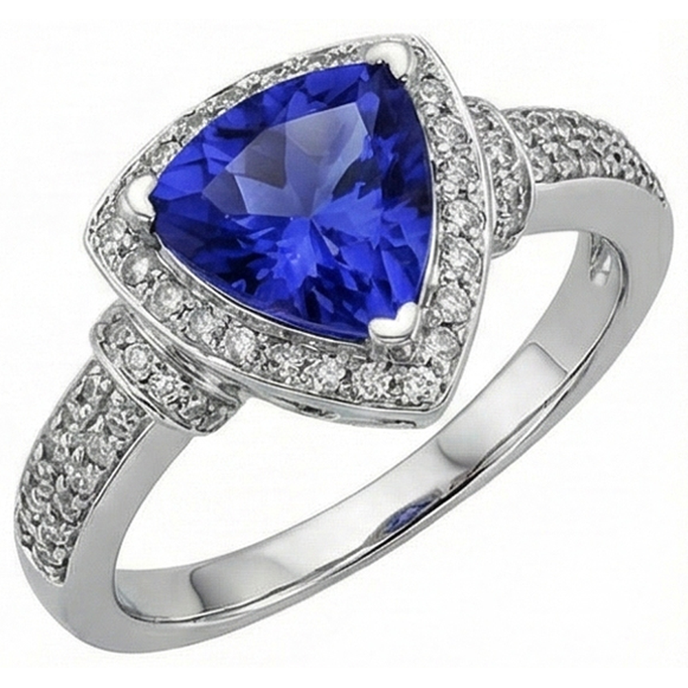 echter trillion diamant 14Karat ring Seitenansicht