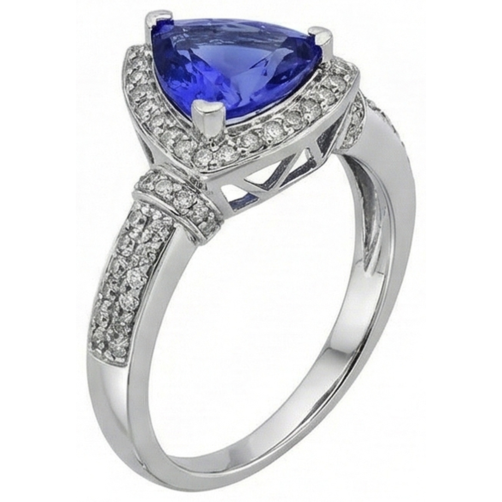 echter trillion diamant 14Karat ring Detailansicht