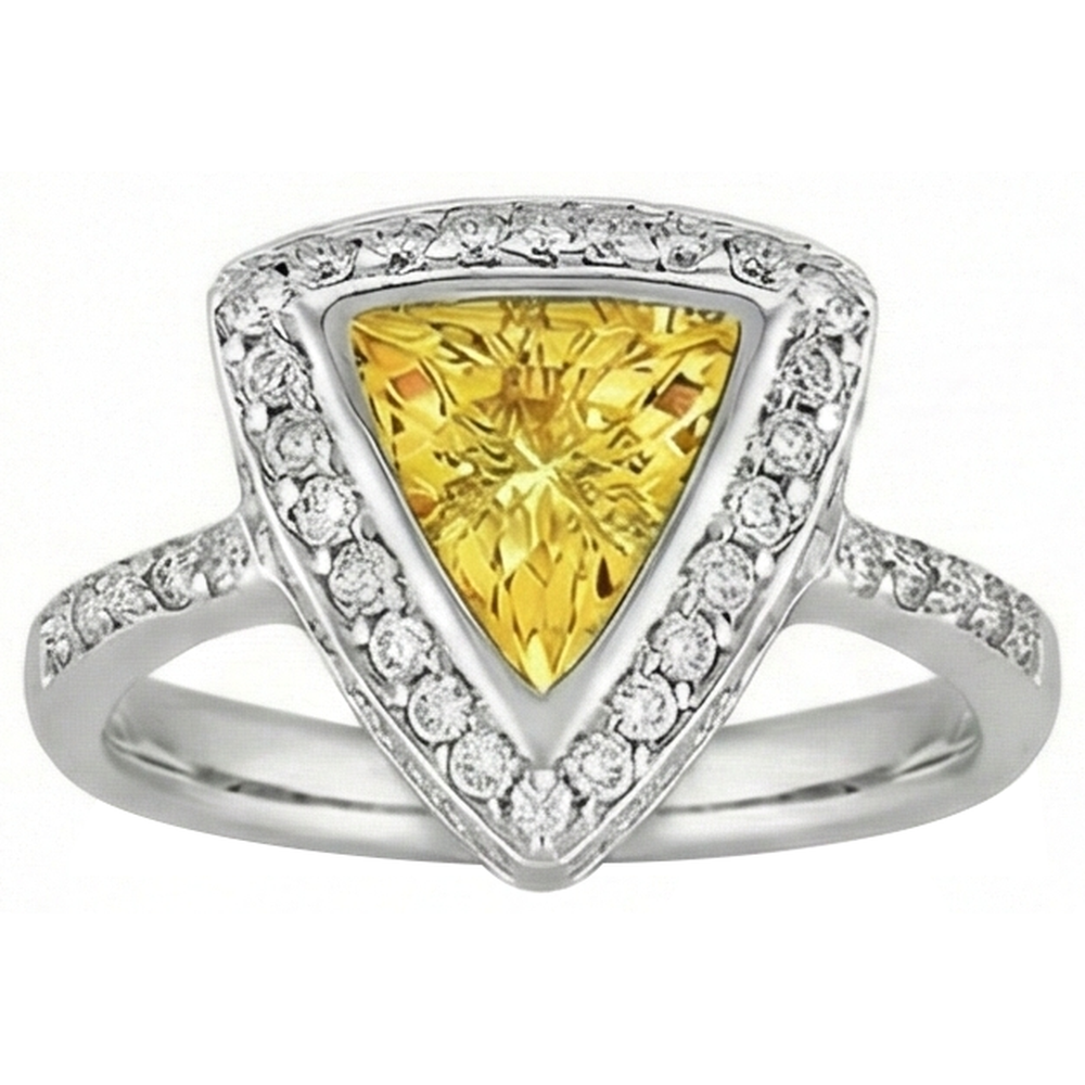 echter trillion diamant 2.00Karat ring Seitenansicht