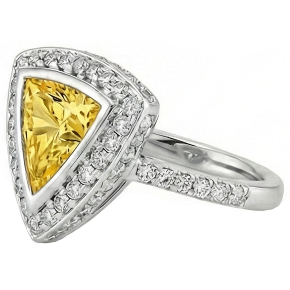 echter trillion diamant 2.00Karat ring Detailansicht