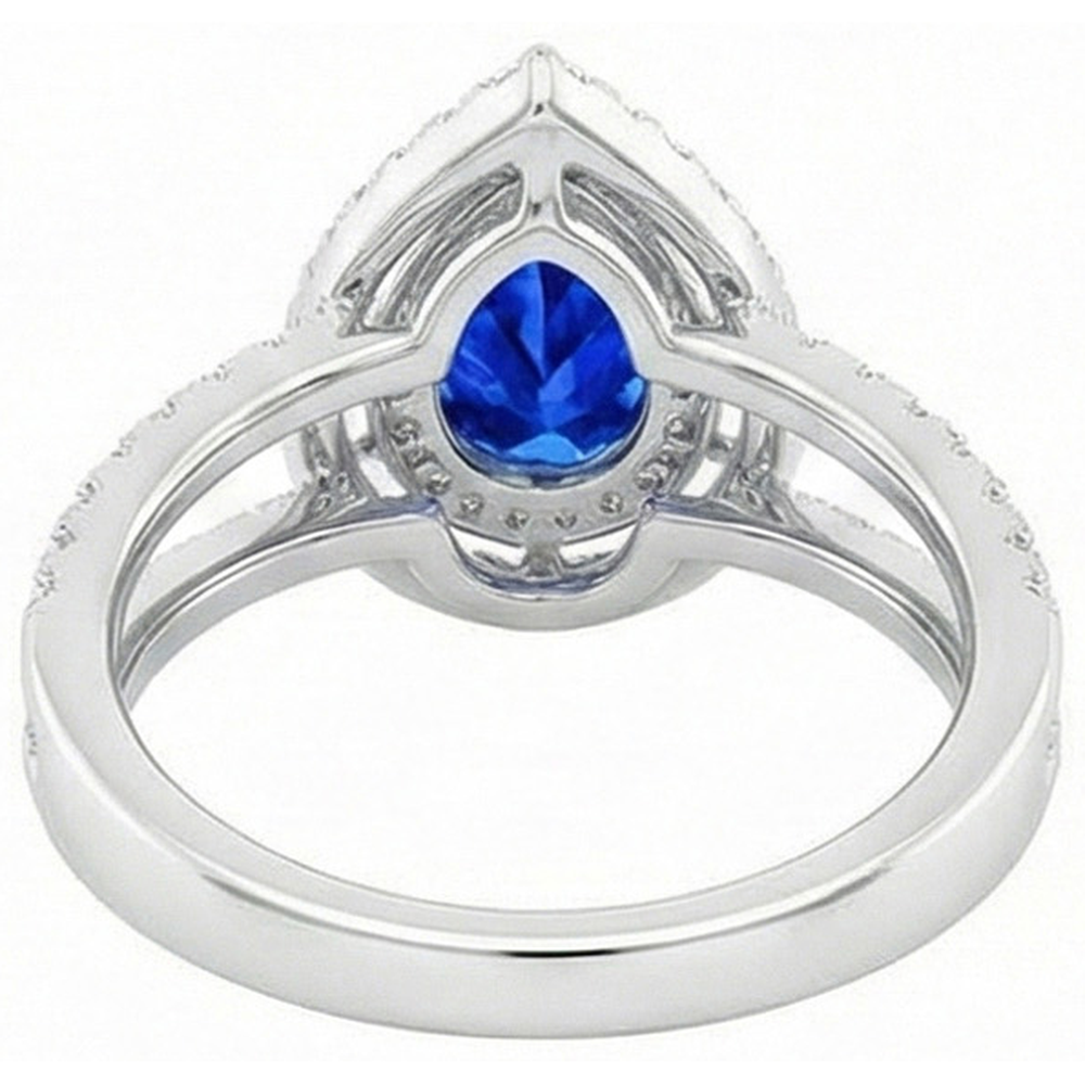echter round diamant 4.90Karat ring auf Weiß